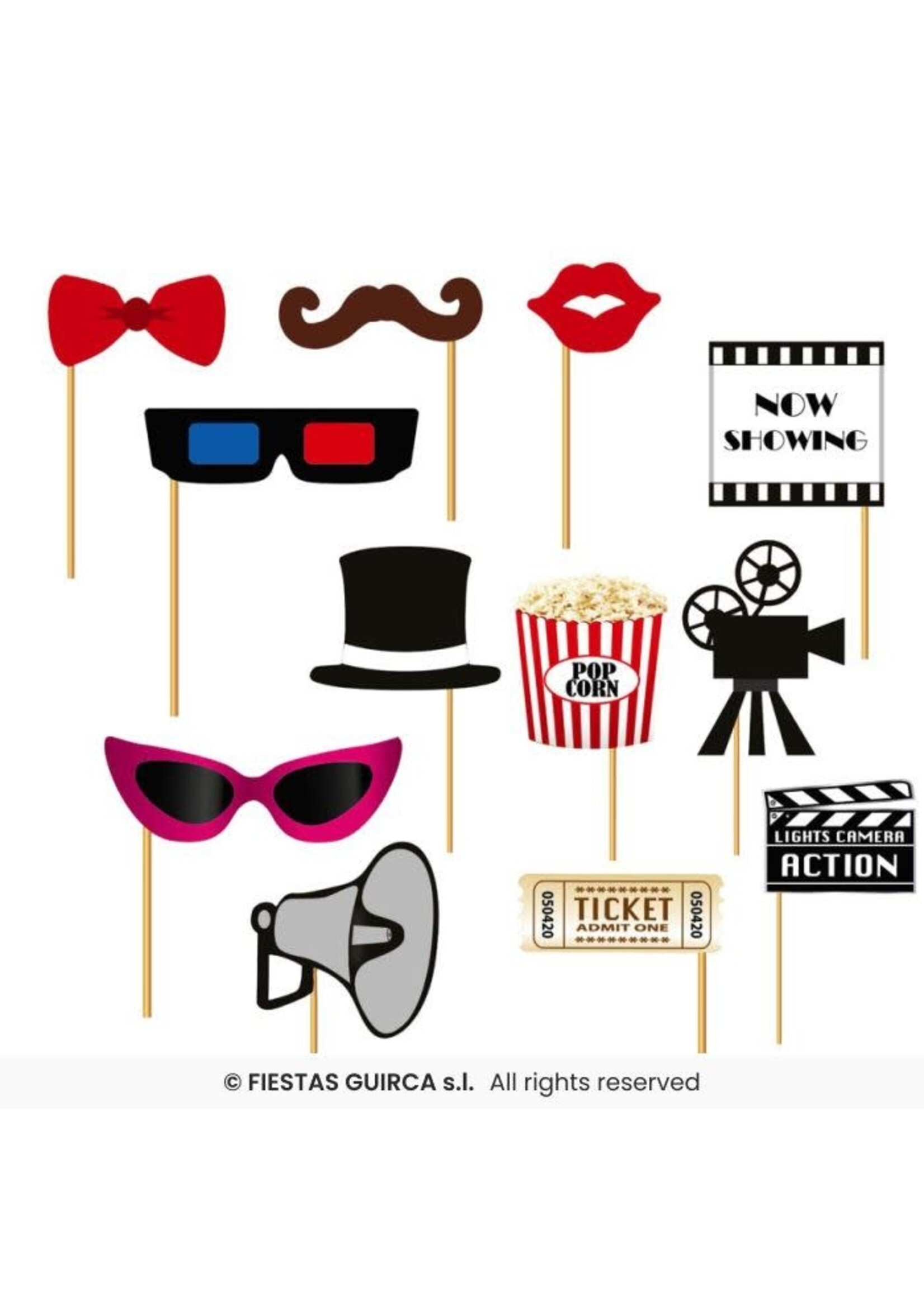 Fiestas Guirca Foto props met filmthema