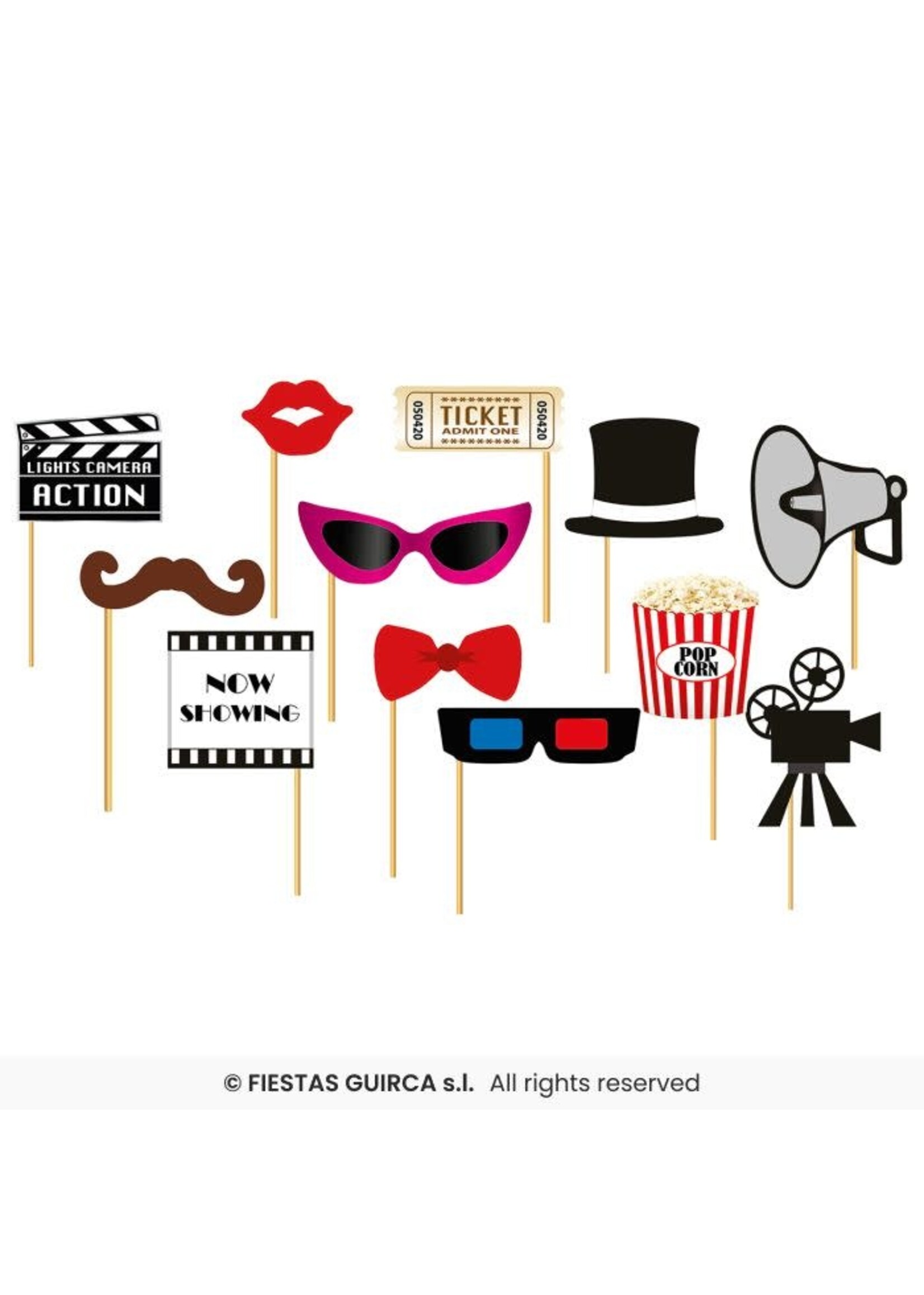Fiestas Guirca Foto props met filmthema