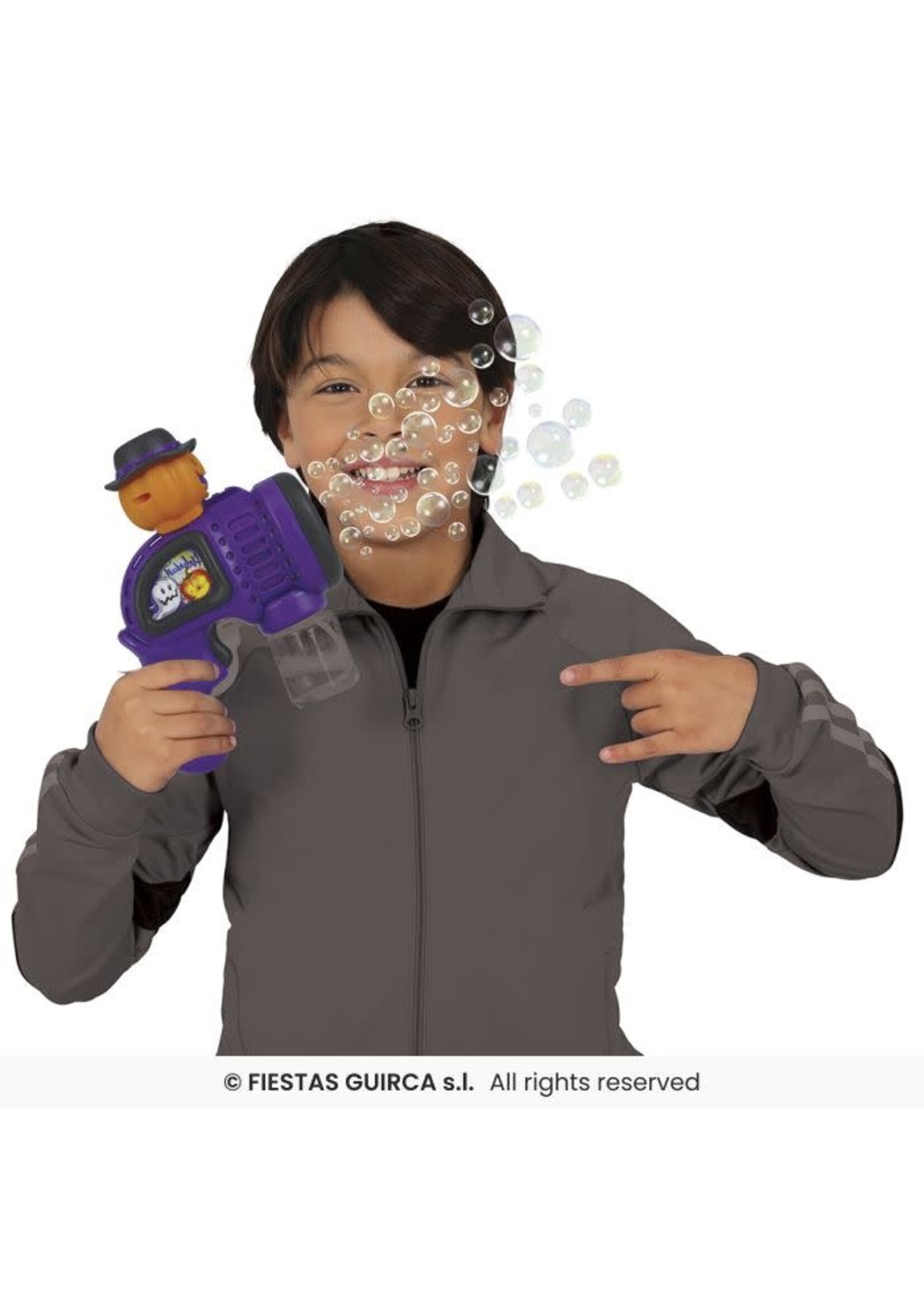 Fiestas Guirca Halloween zeepbubbelpistool met pompoen