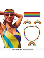Fiestas Guirca Regenboog sieraden set