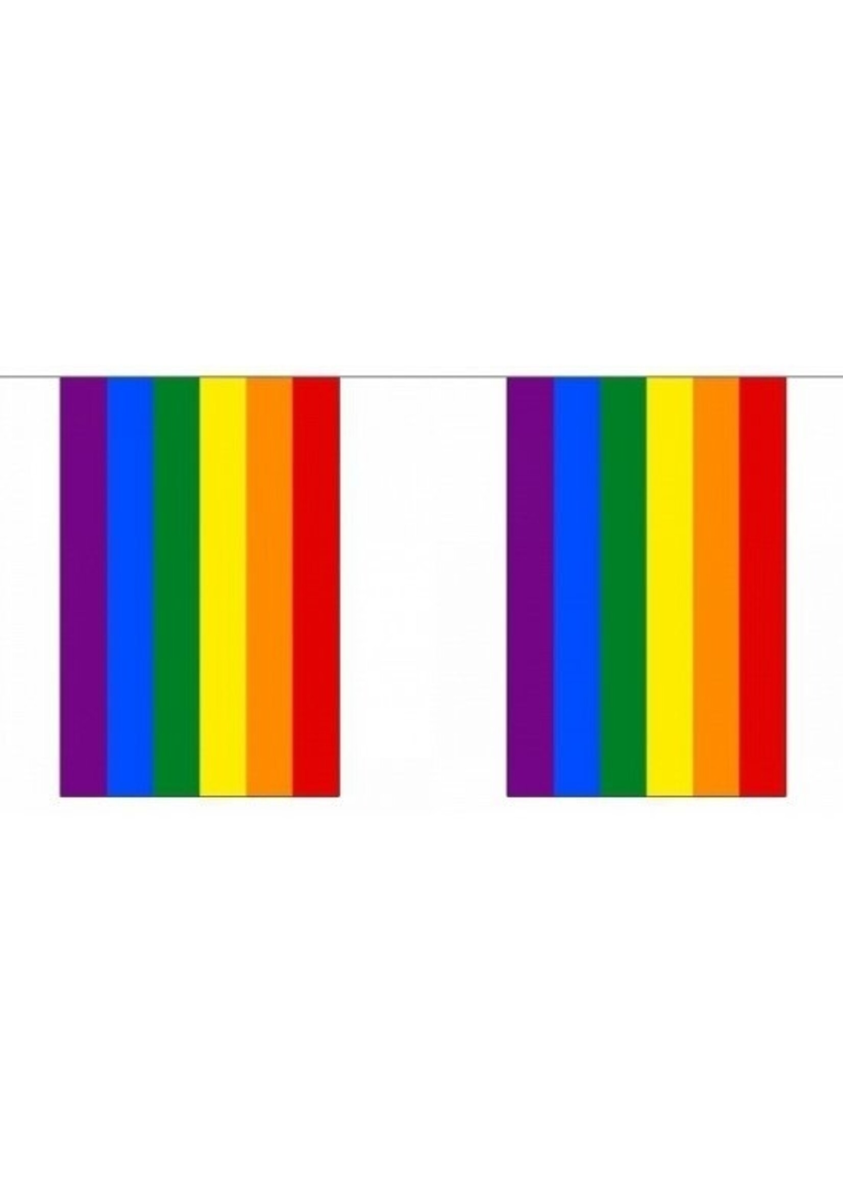 Feestkleding Breda Vlaggenlijn regenboog 6 meter