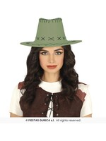 Fiestas Guirca Groene cowboyhoed van nepleer