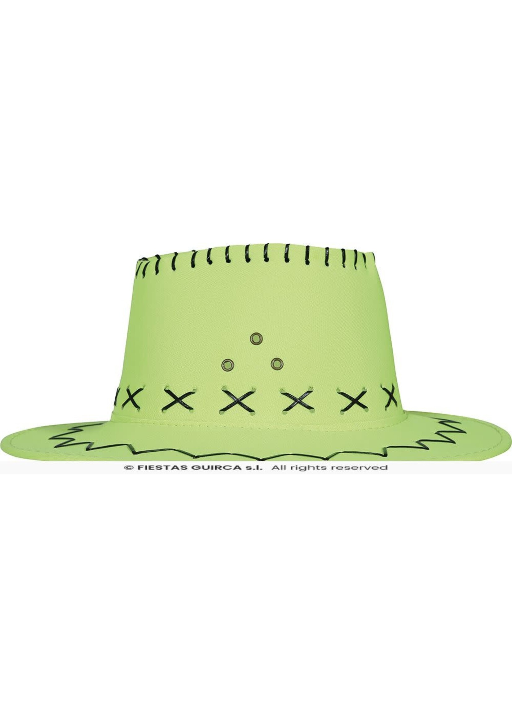 Fiestas Guirca Groene cowboyhoed van nepleer