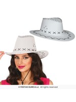 Fiestas Guirca Witte cowboyhoed van nepleer