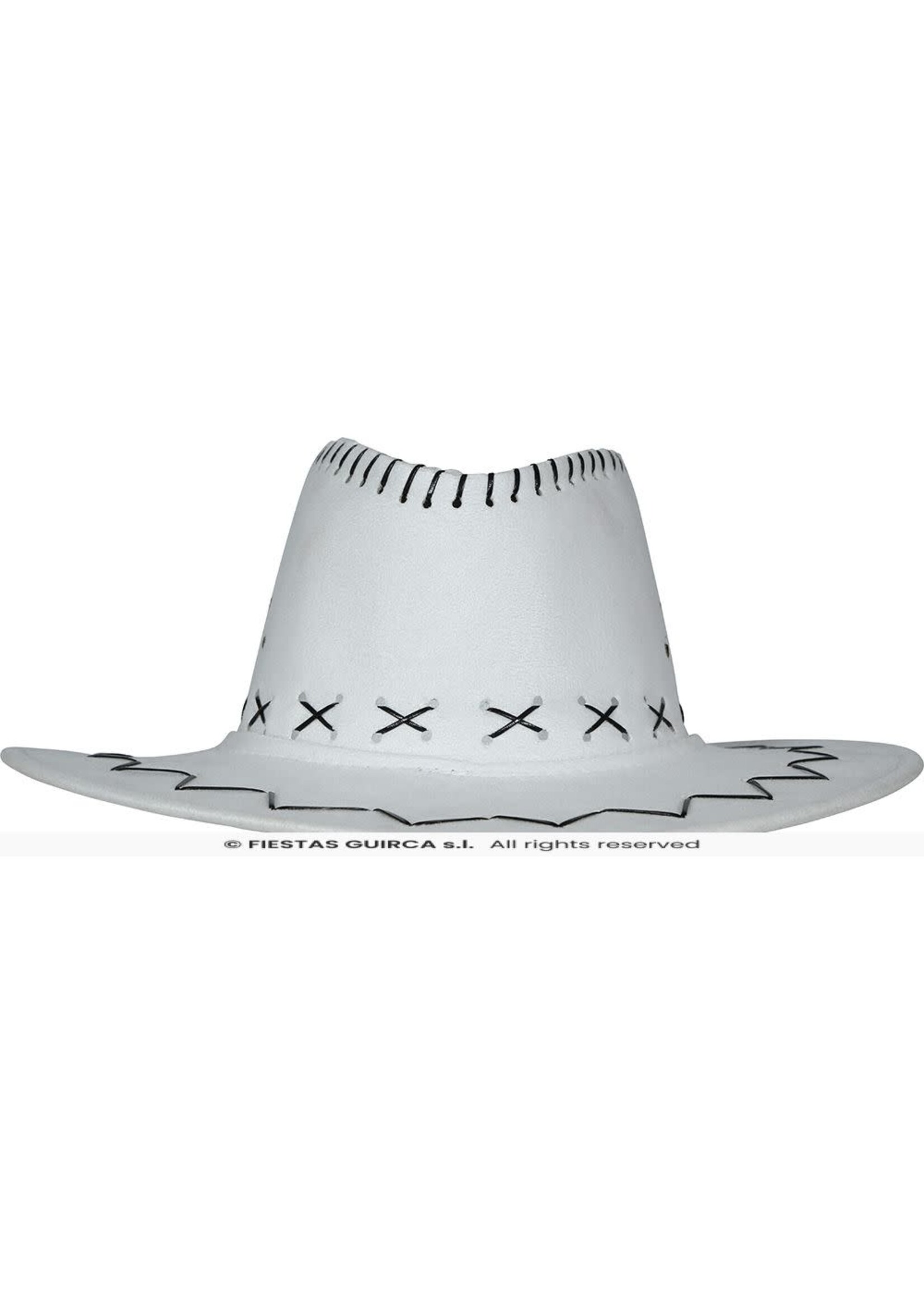 Fiestas Guirca Witte cowboyhoed van nepleer
