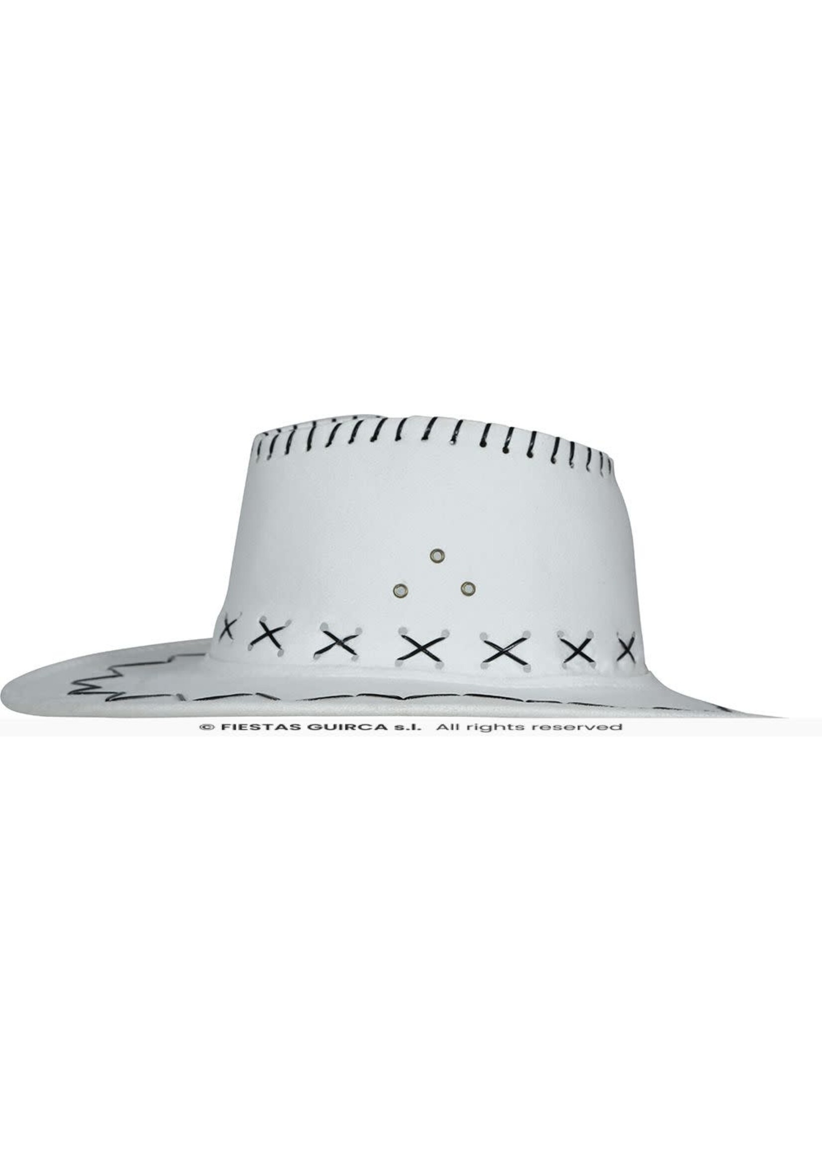 Fiestas Guirca Witte cowboyhoed van nepleer