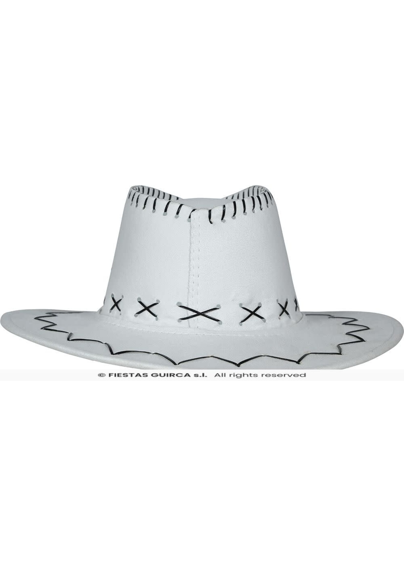 Fiestas Guirca Witte cowboyhoed van nepleer