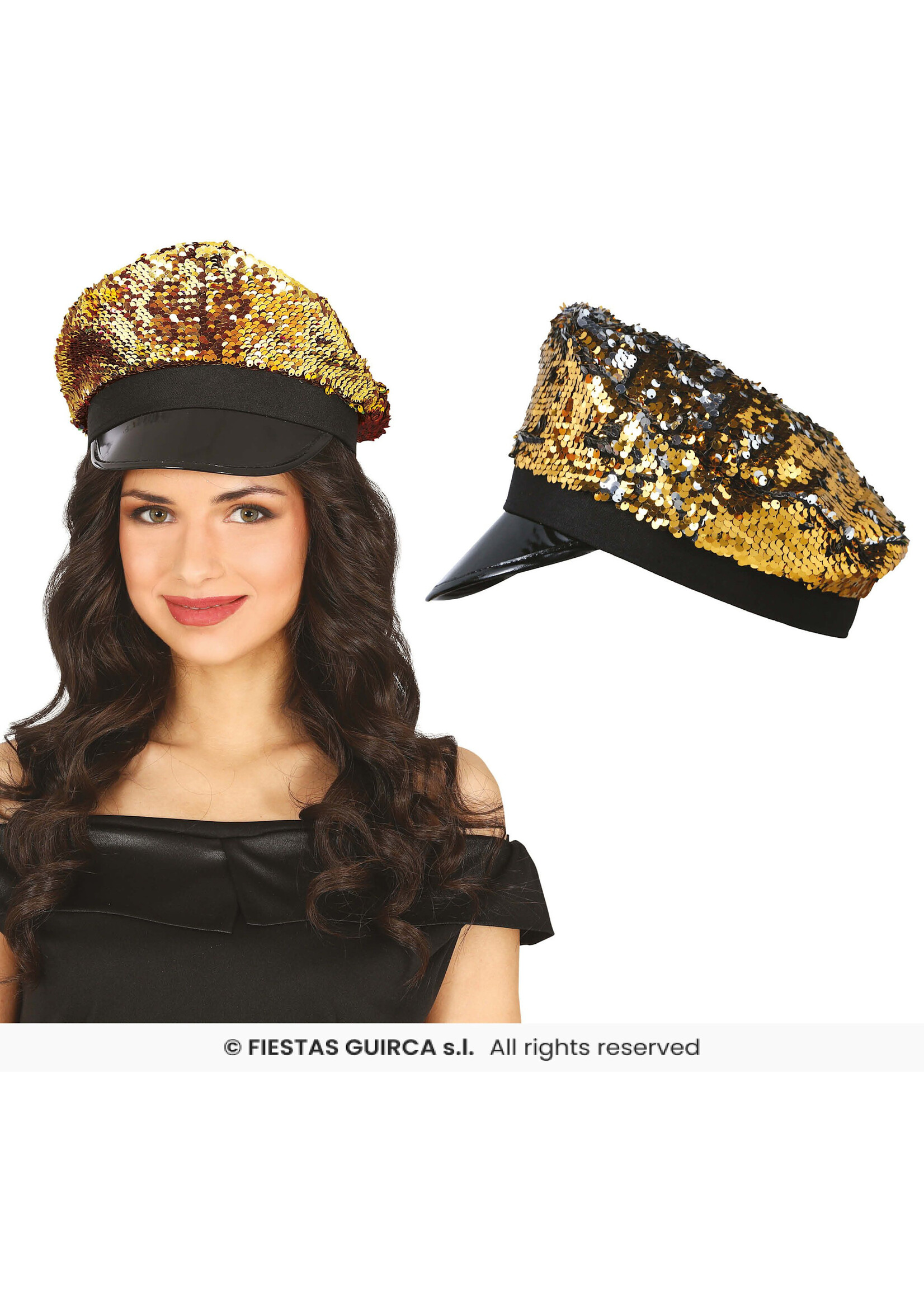 Fiestas Guirca Pet met gouden pailletten