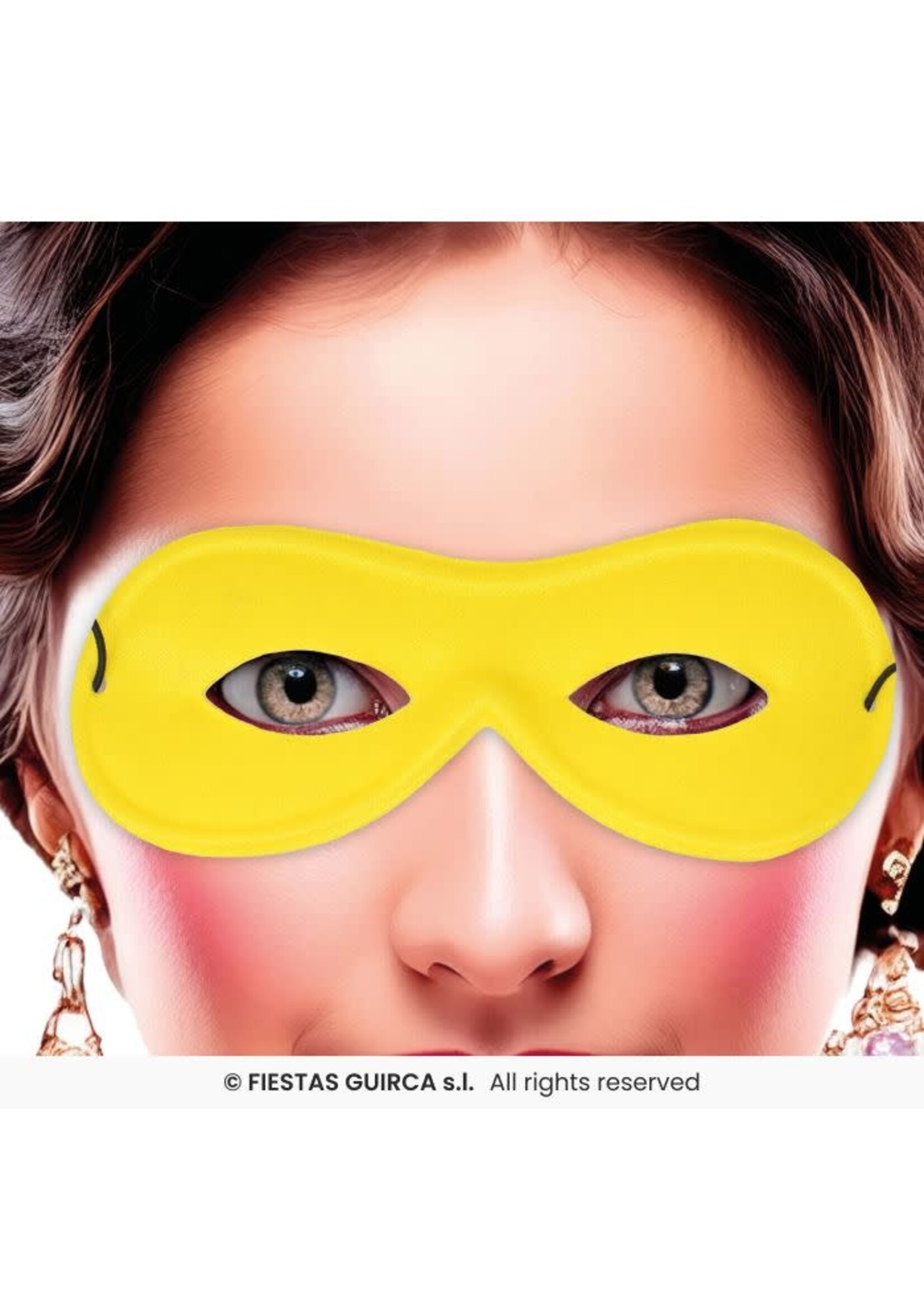 Fiestas Guirca Geel oogmasker