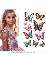 Fiestas Guirca Meerkleurige vlinder plaktattoos