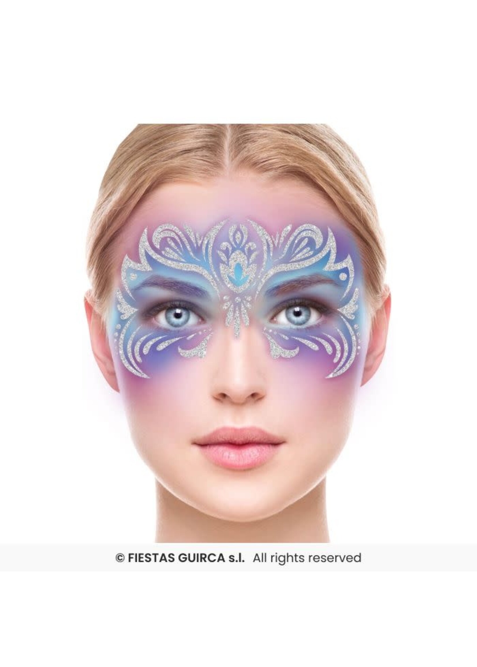 Fiestas Guirca Fantasy gezichtssticker met glittereffect