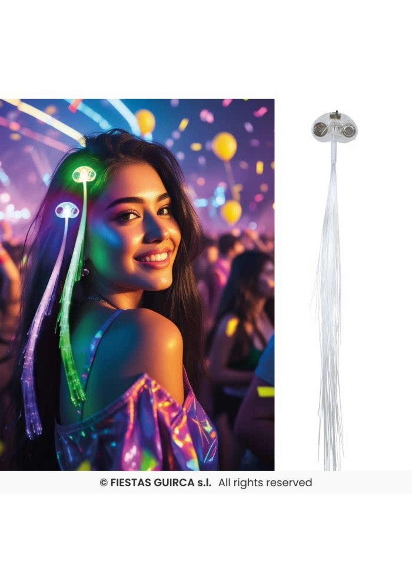 Fiestas Guirca Haarverlenging met LED-verlichting