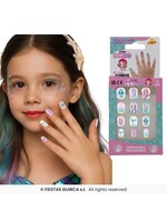 Fiestas Guirca Set van 12 zeemeermin nagels voor kinderen