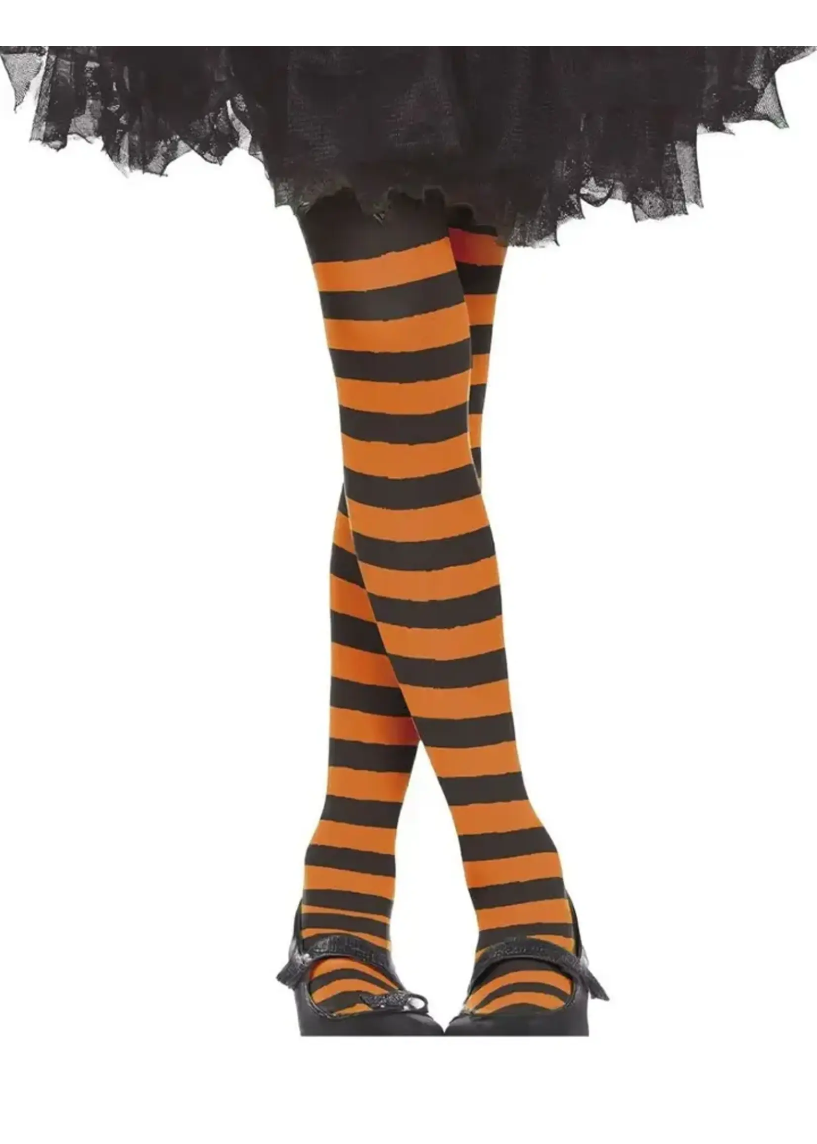 Fiestas Guirca Oranje en zwart gestreepte kinderpanty