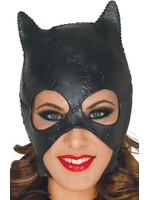 Fiestas Guirca Zwarte kattenmasker van latex