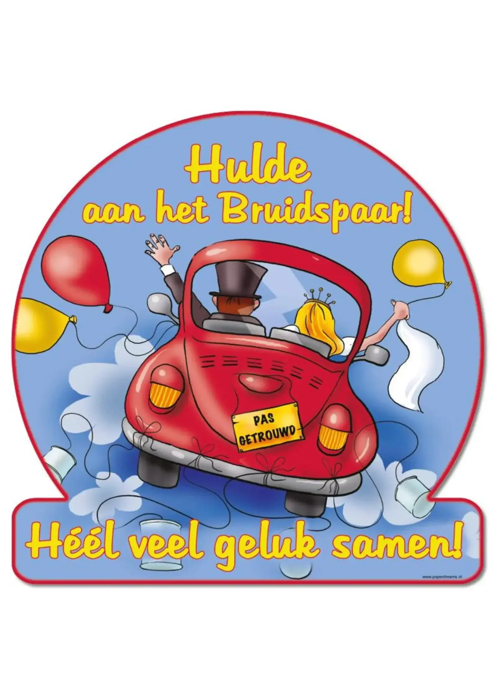 Feestkleding Breda Hulde aan het bruidspaar huldeschild