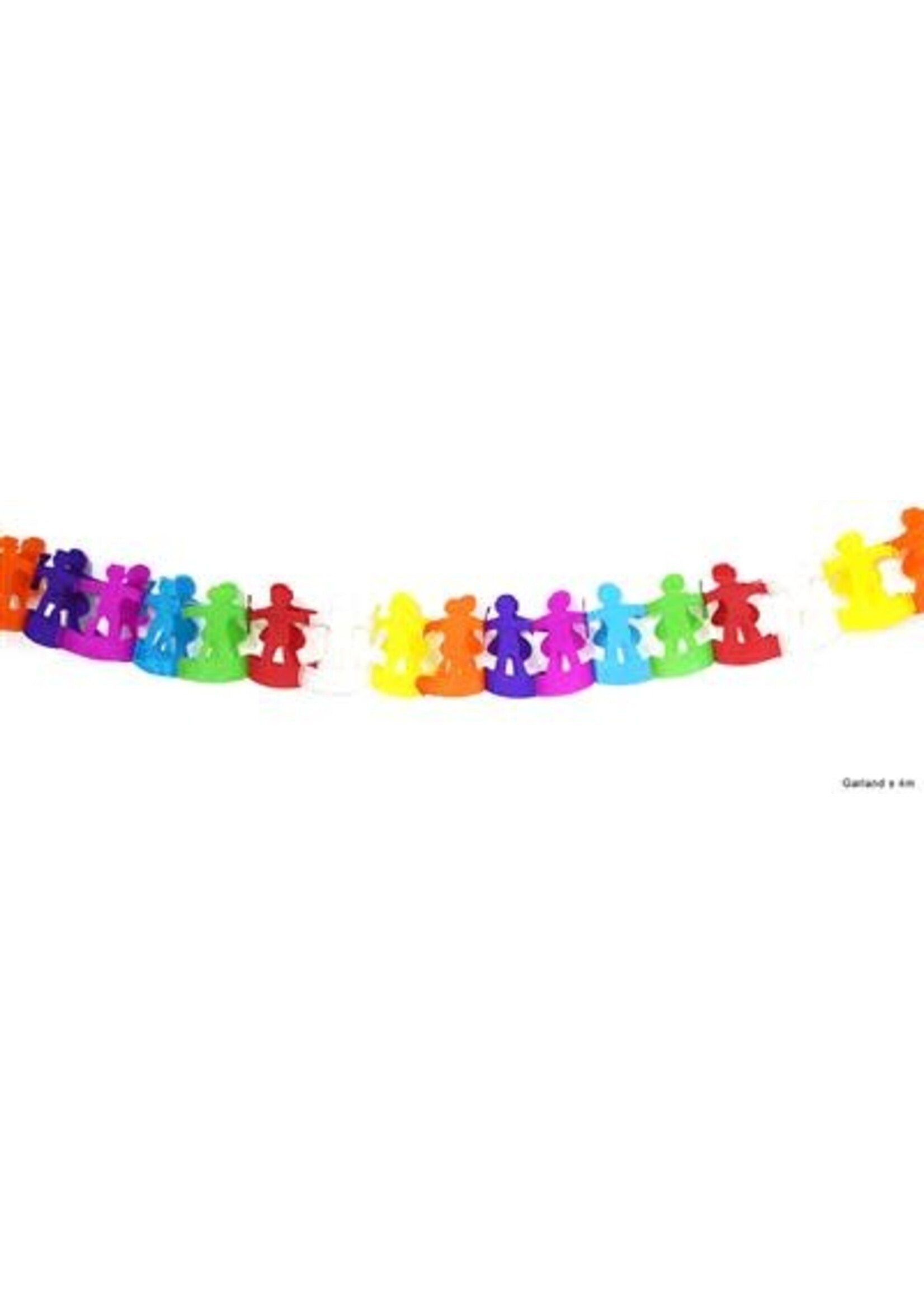 Feestkleding Breda Papieren slinger met kleine poppetjes