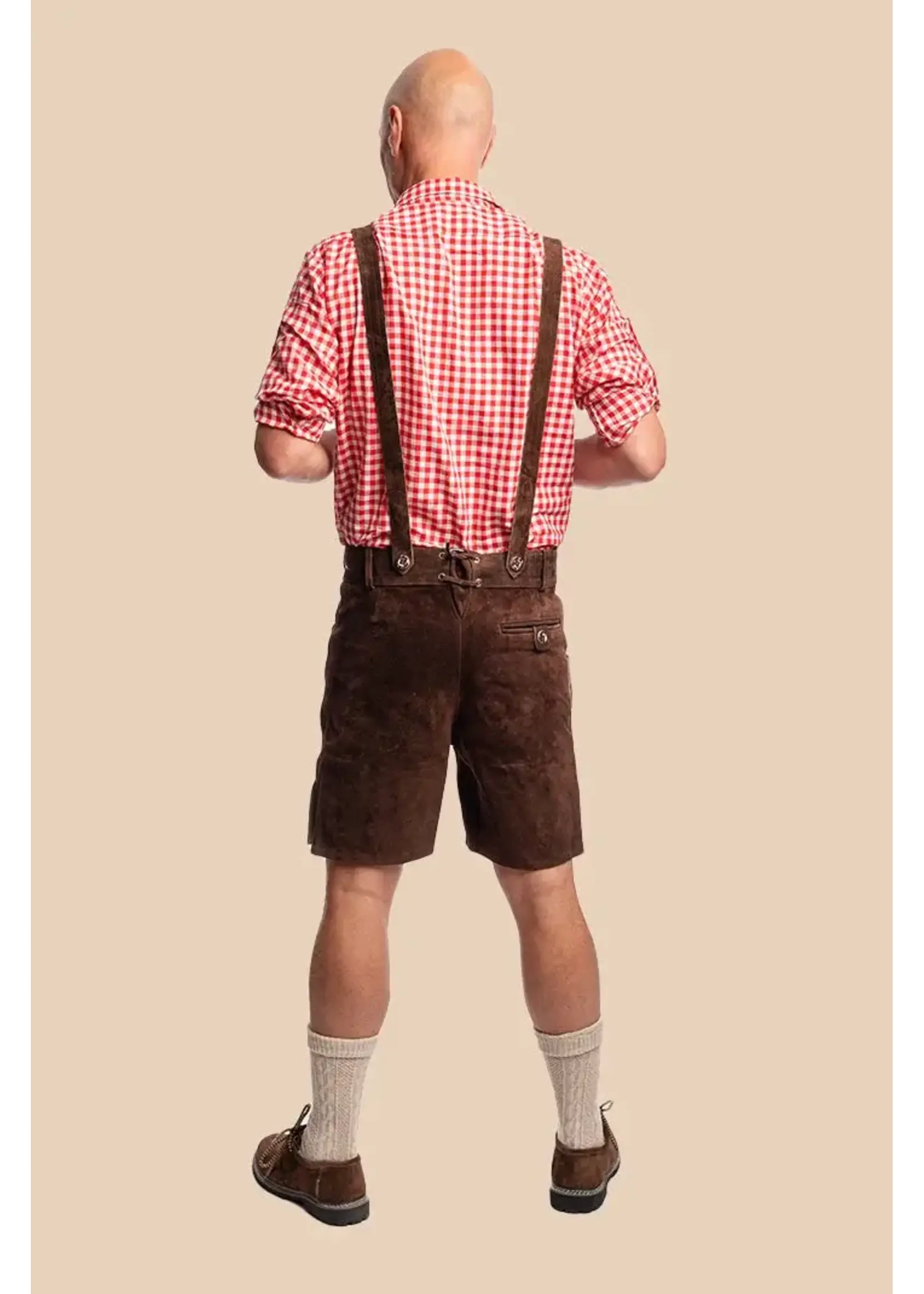 Samex Lederhosen Rob kort Middel bruin