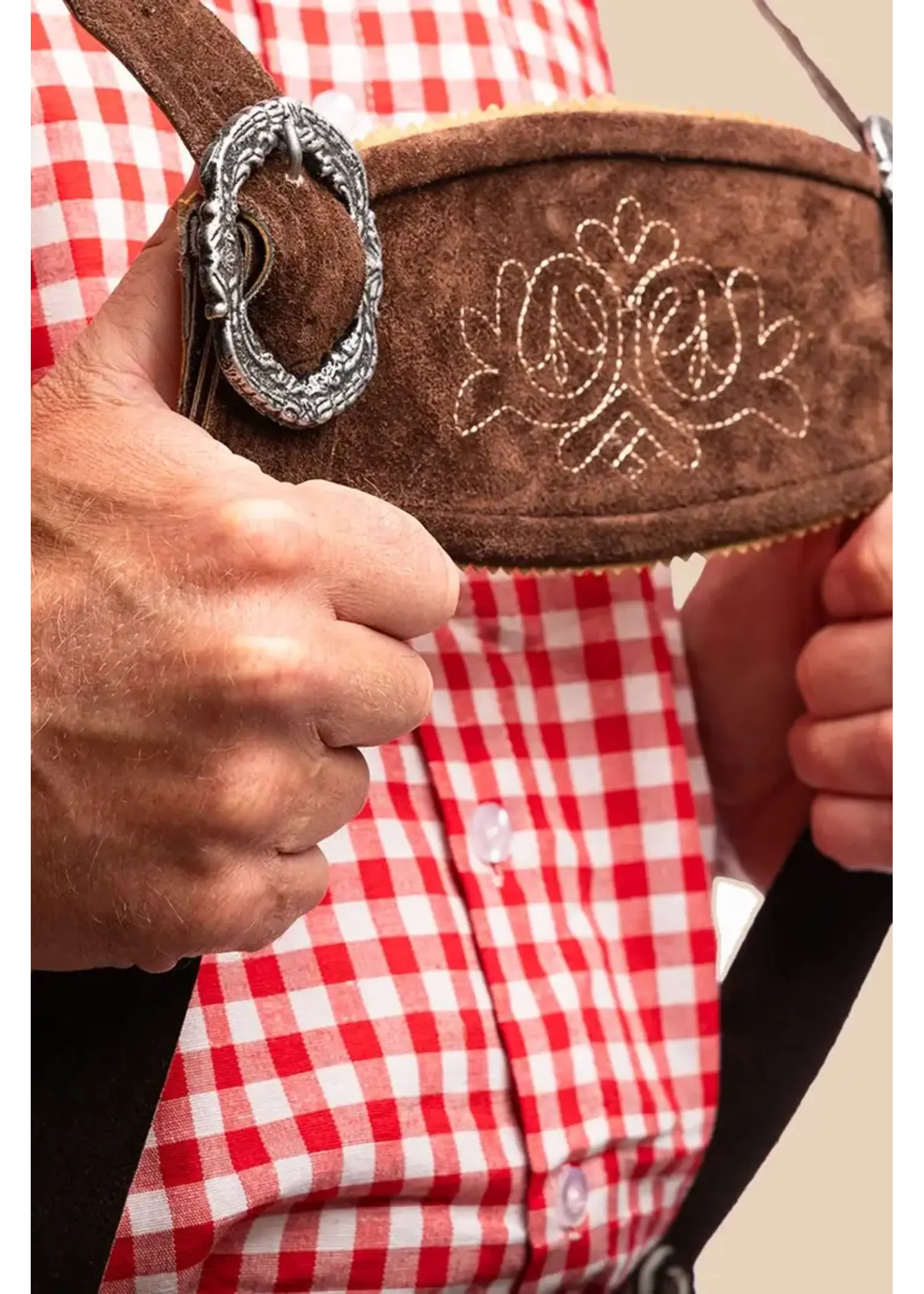 Samex Lederhosen Rob kort Middel bruin