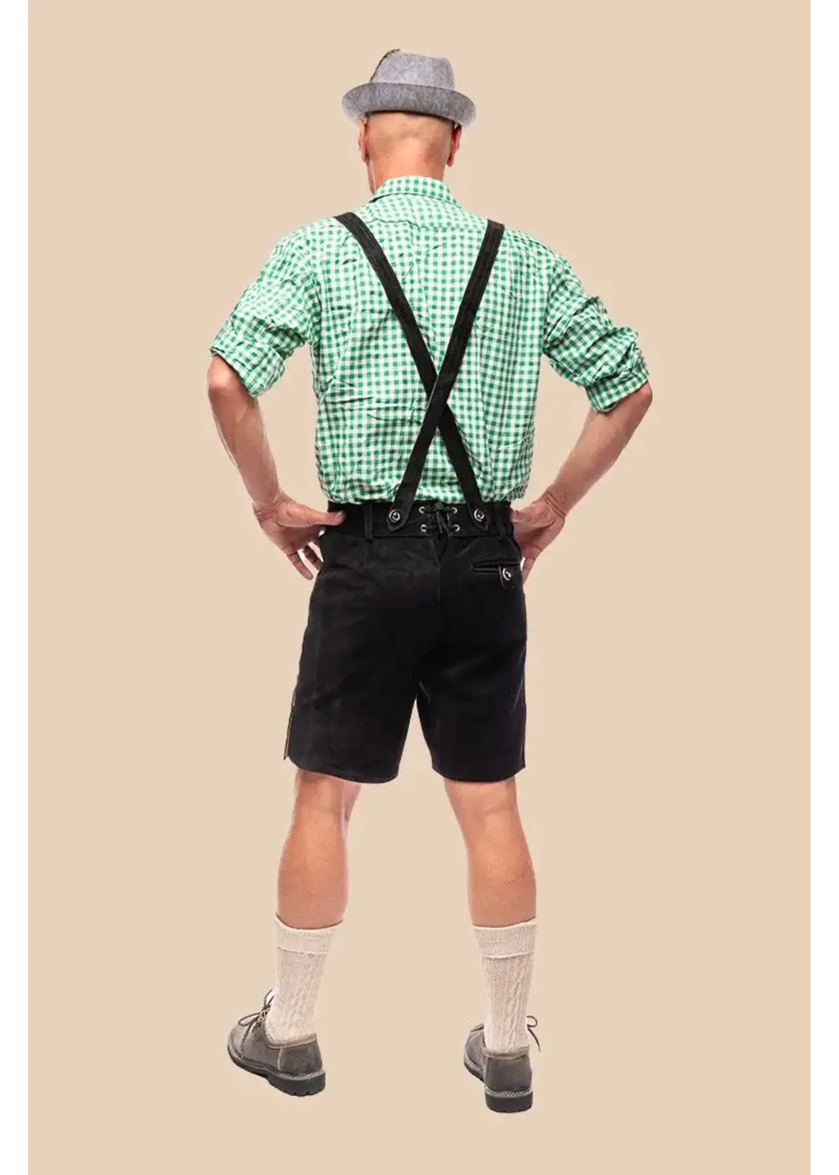 Samex Lederhosen Rob kort Zwart