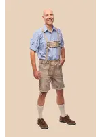 Samex Lederhosen Luuk kort Grijs (Wildleder)