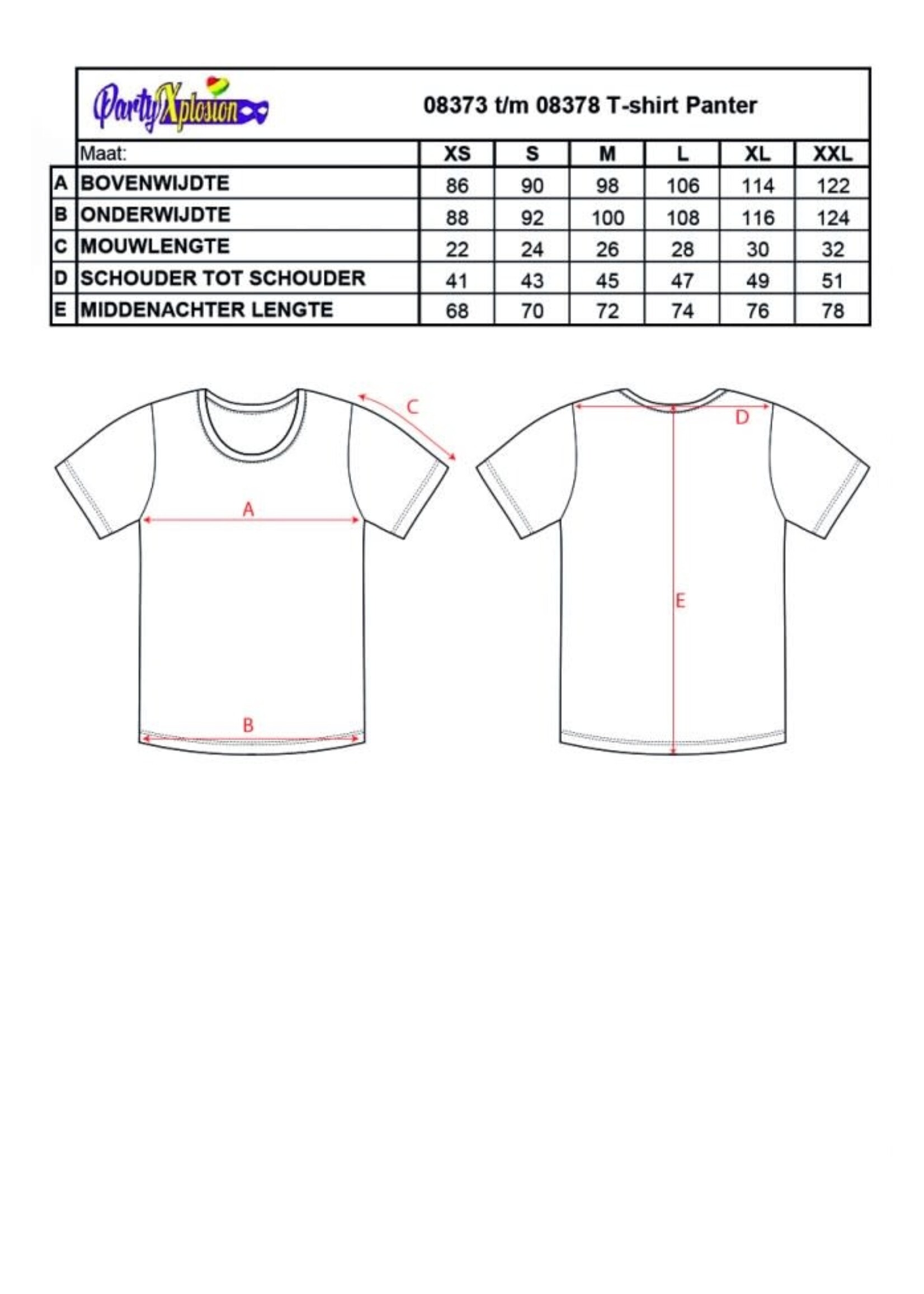PartyXplosion Shirt panter unisex
