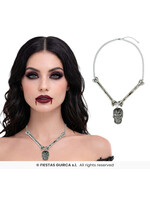 Fiestas Guirca Metalen ketting met doodskop en botten