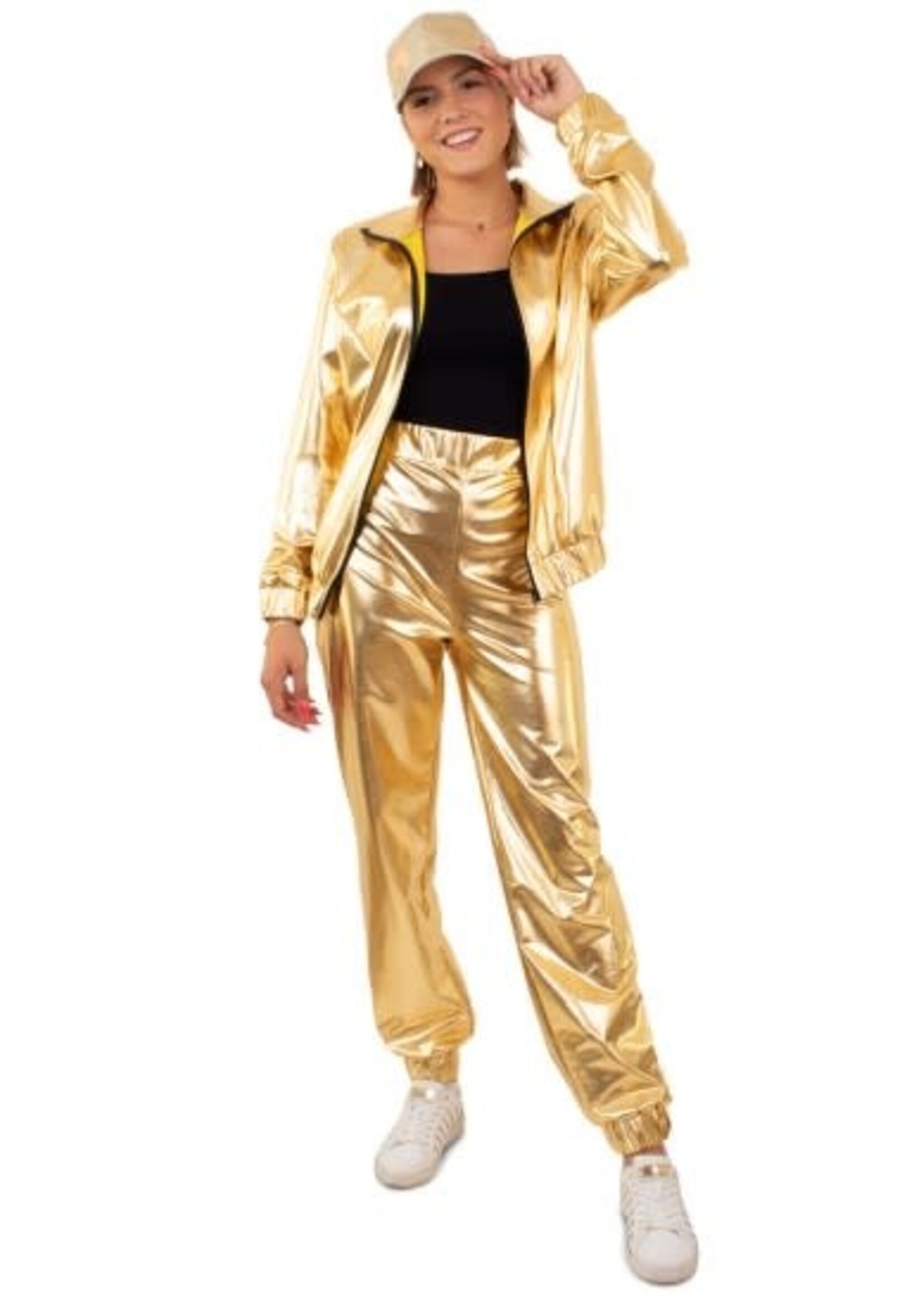 Feestkleding Breda Trainingspak goud dames