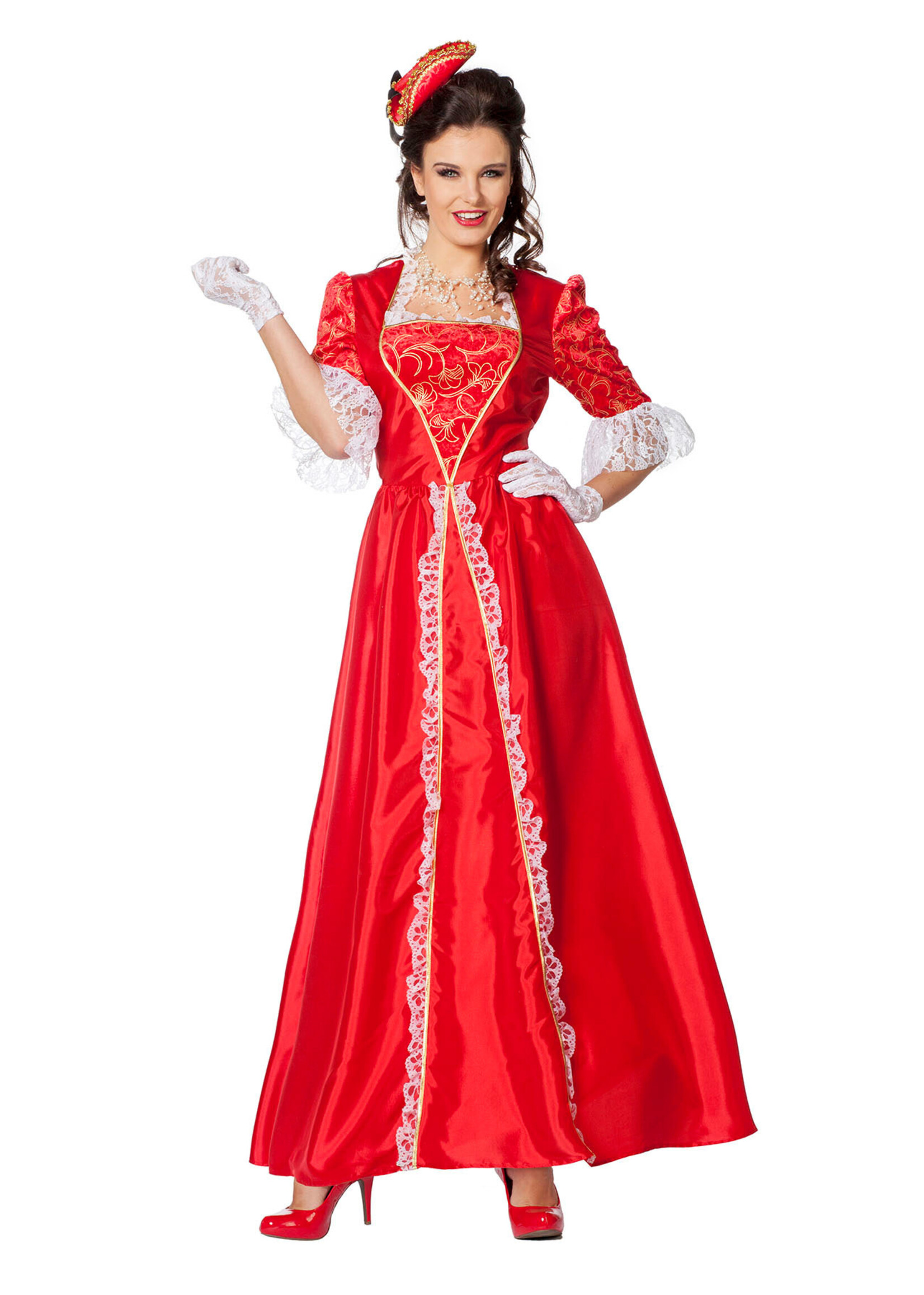 Feestkleding Breda Jurk Markiezin rood