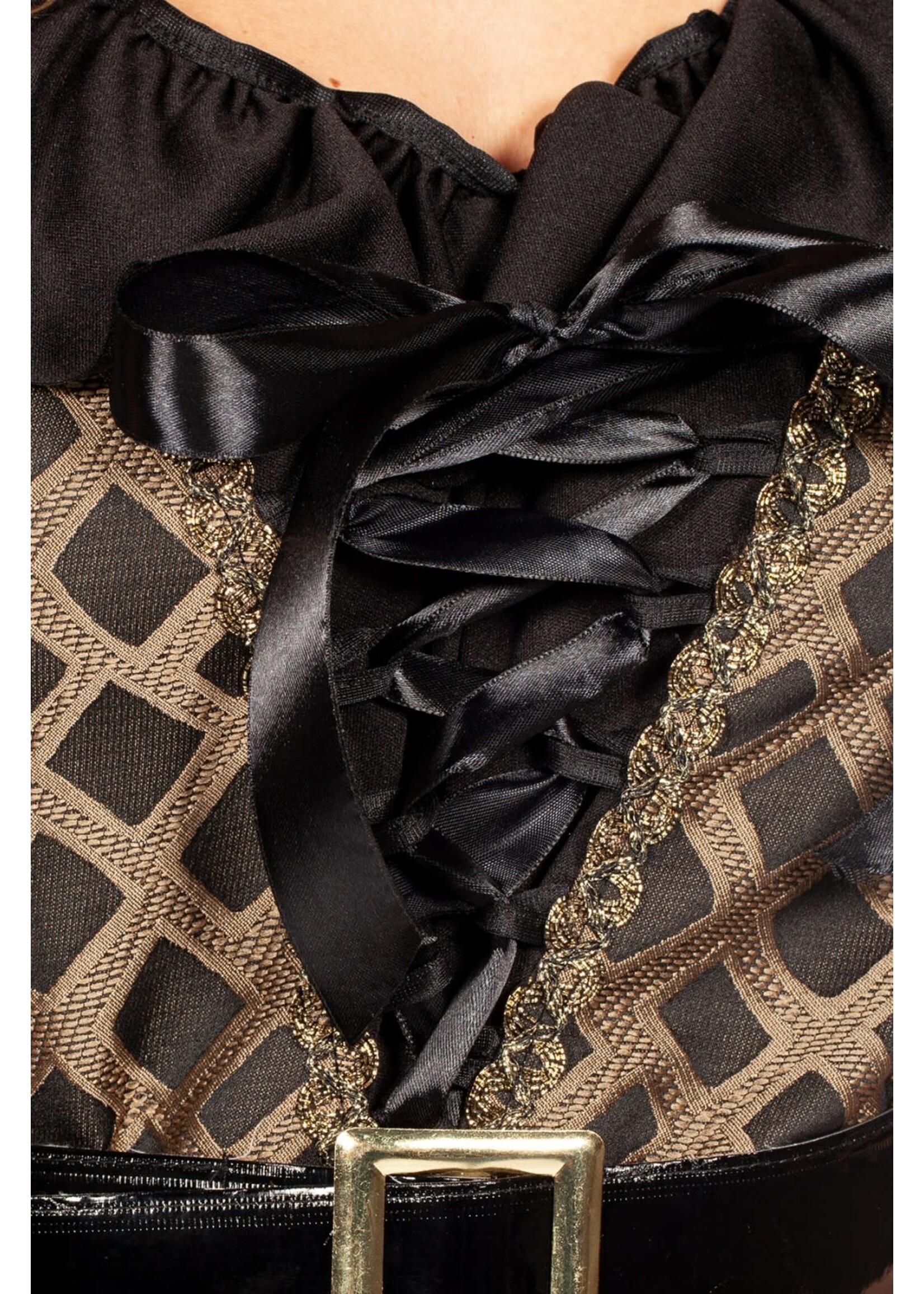 Feestkleding Breda Jurk piraat taupe luxe