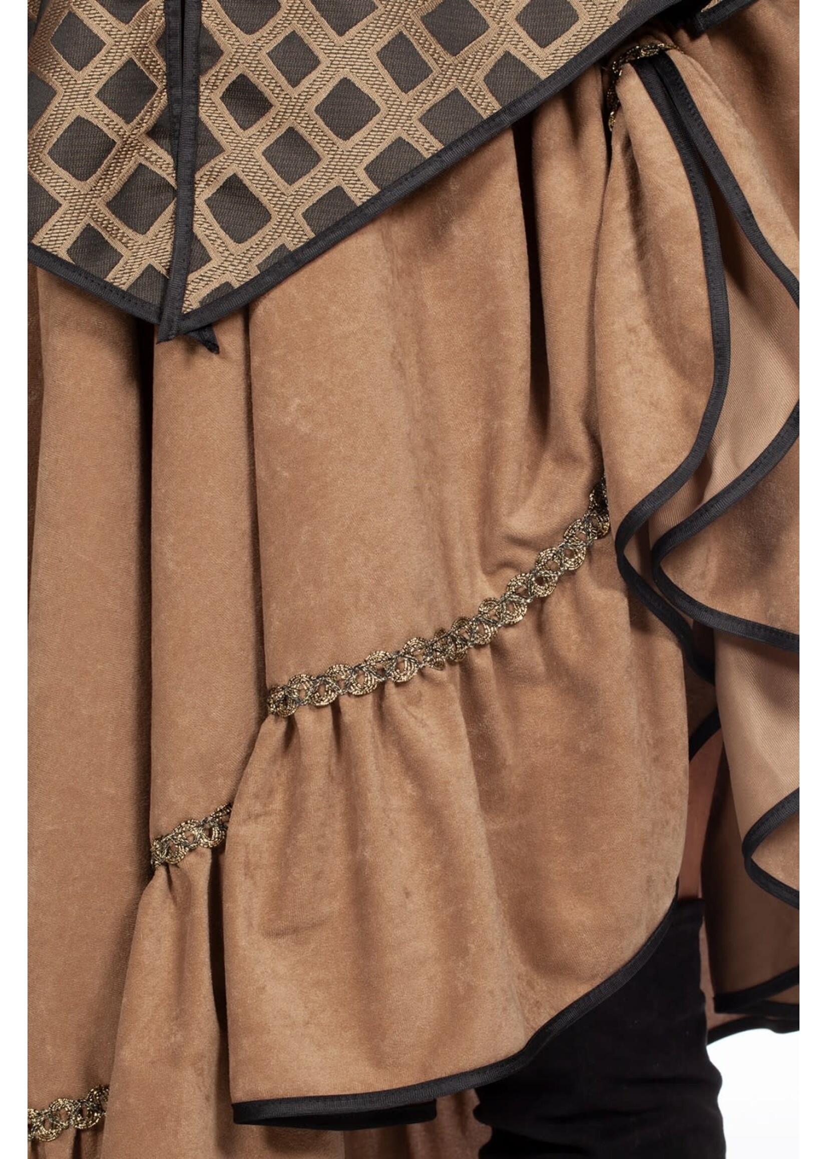 Feestkleding Breda Jurk piraat taupe luxe