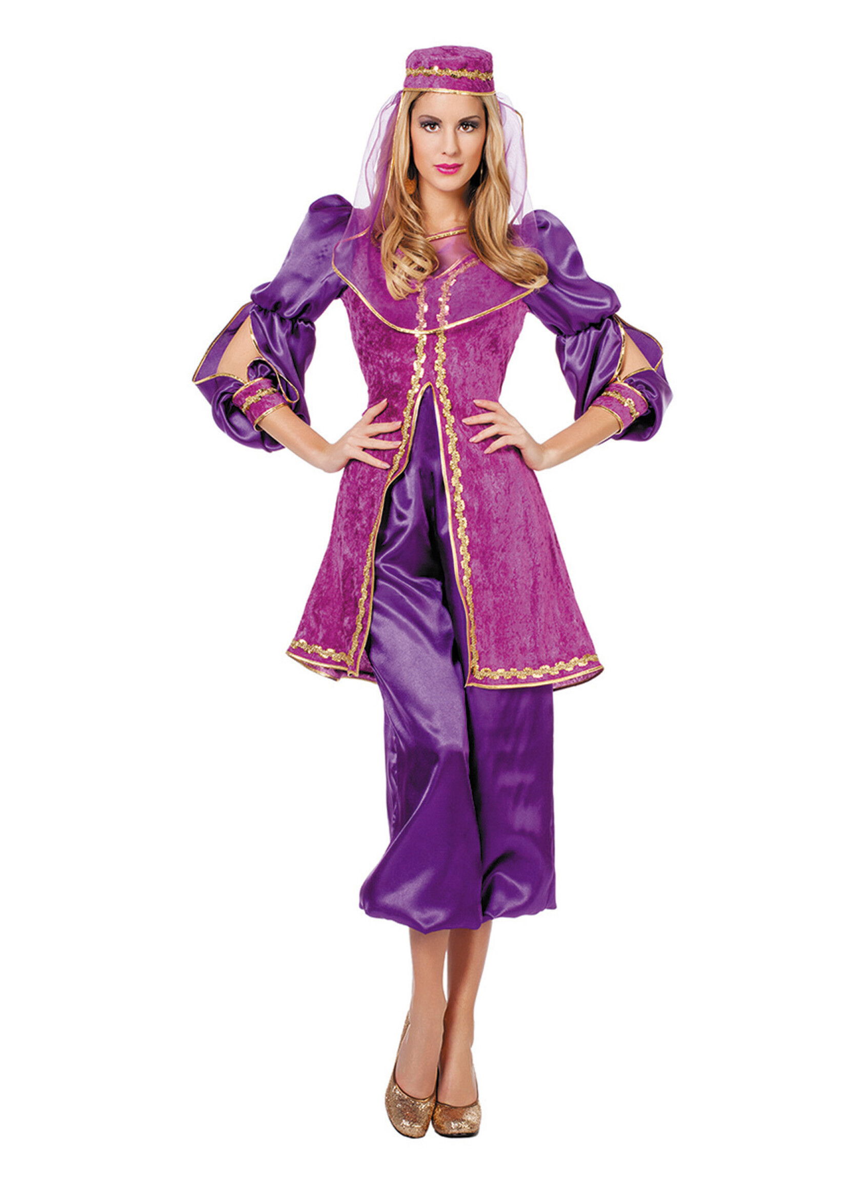 Feestkleding Breda Oosterse prinses paars