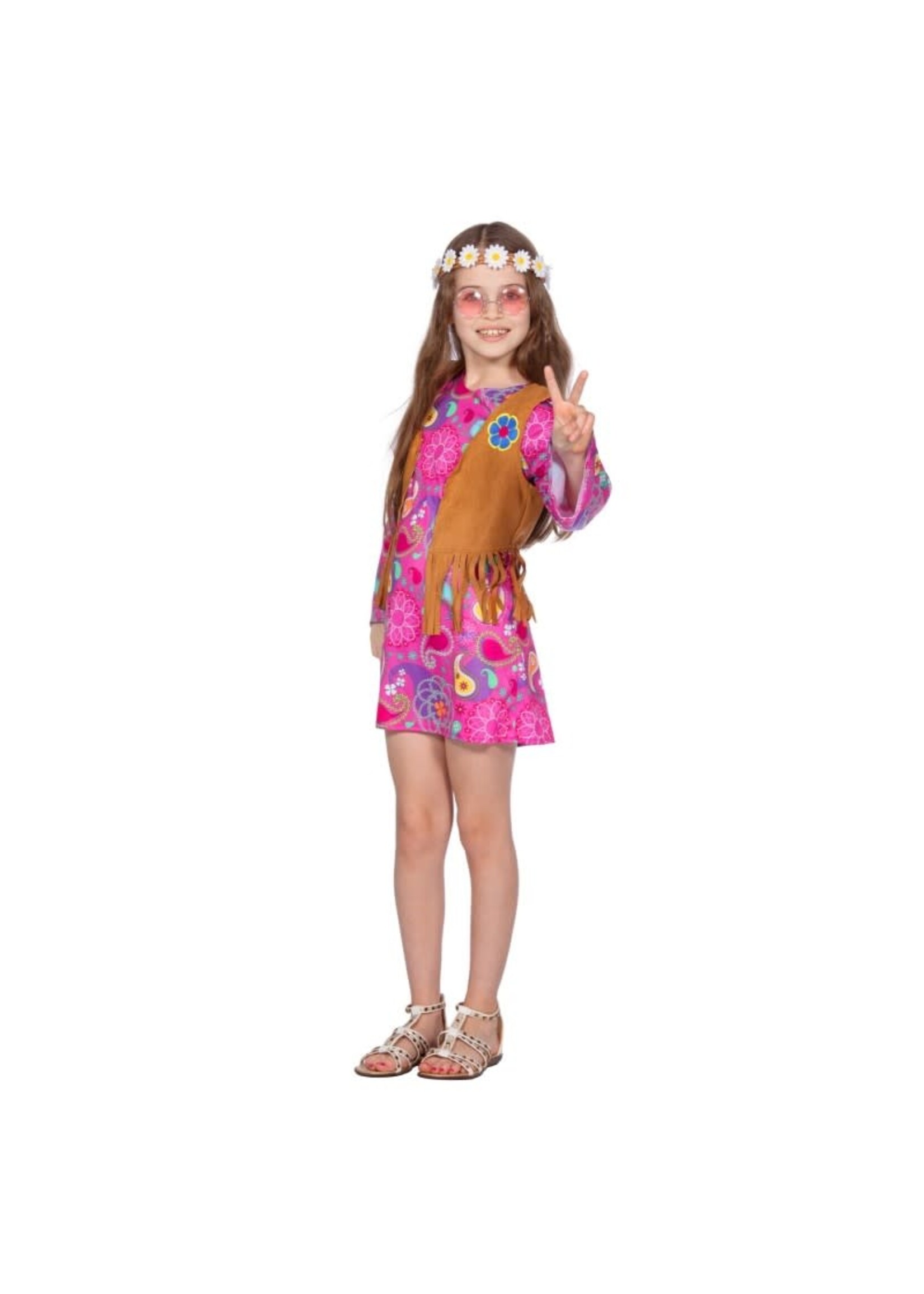 Feestkleding Breda Jurk hippie roze kind