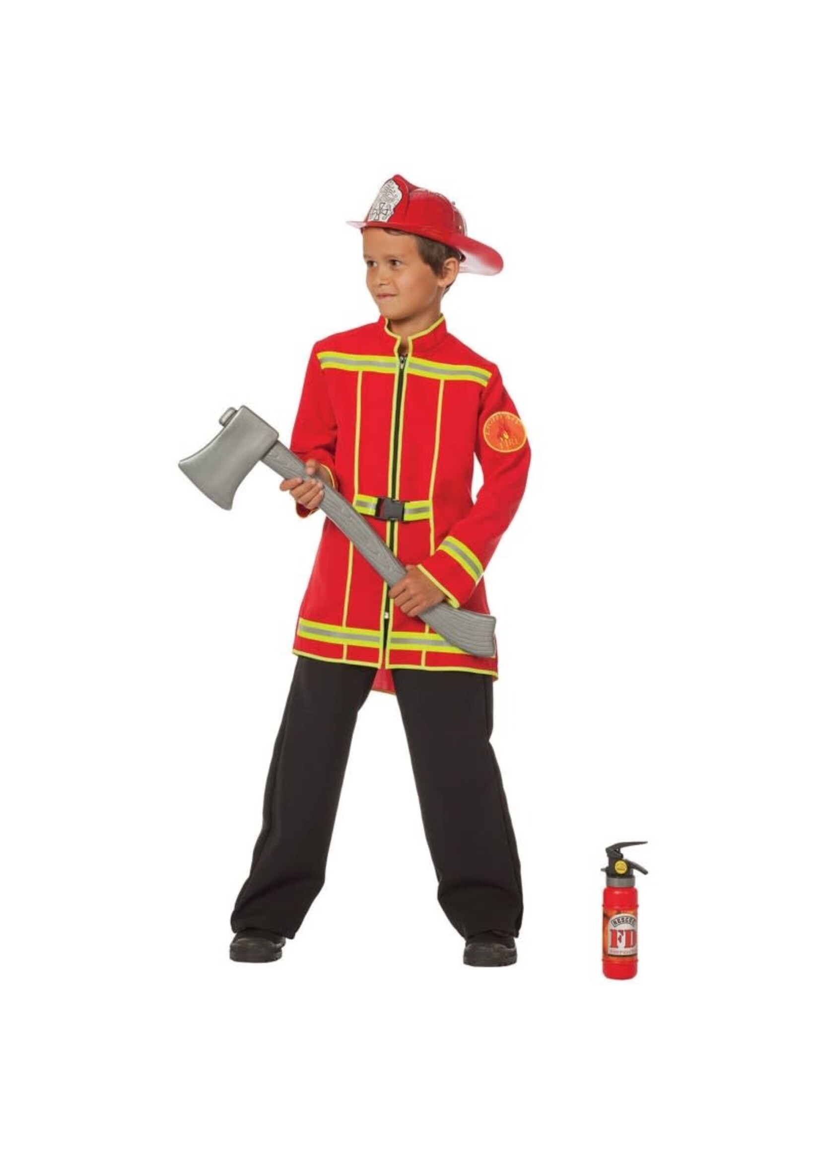 Feestkleding Breda Brandweerjas rood