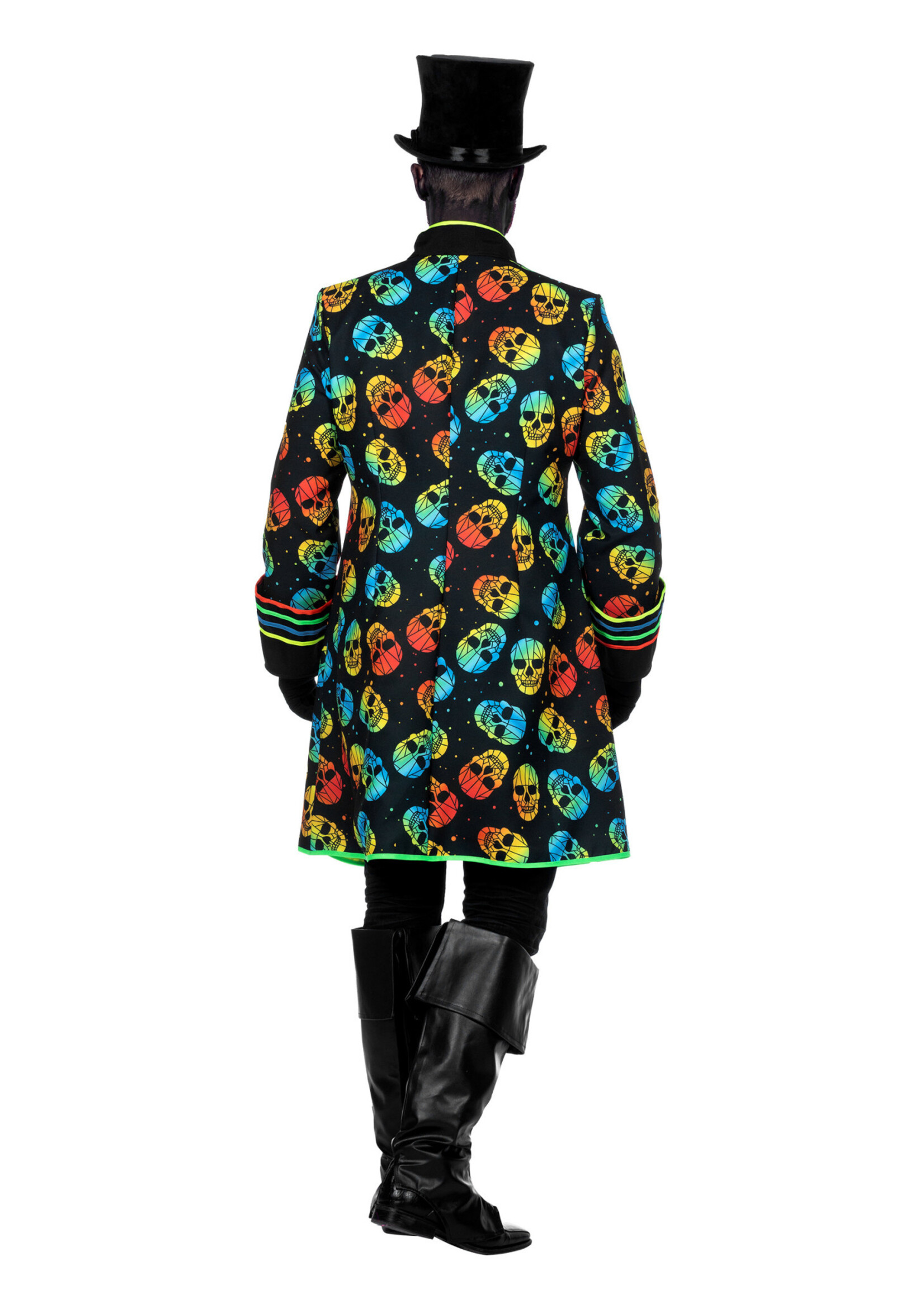 Feestkleding Breda Heren jas neon skull