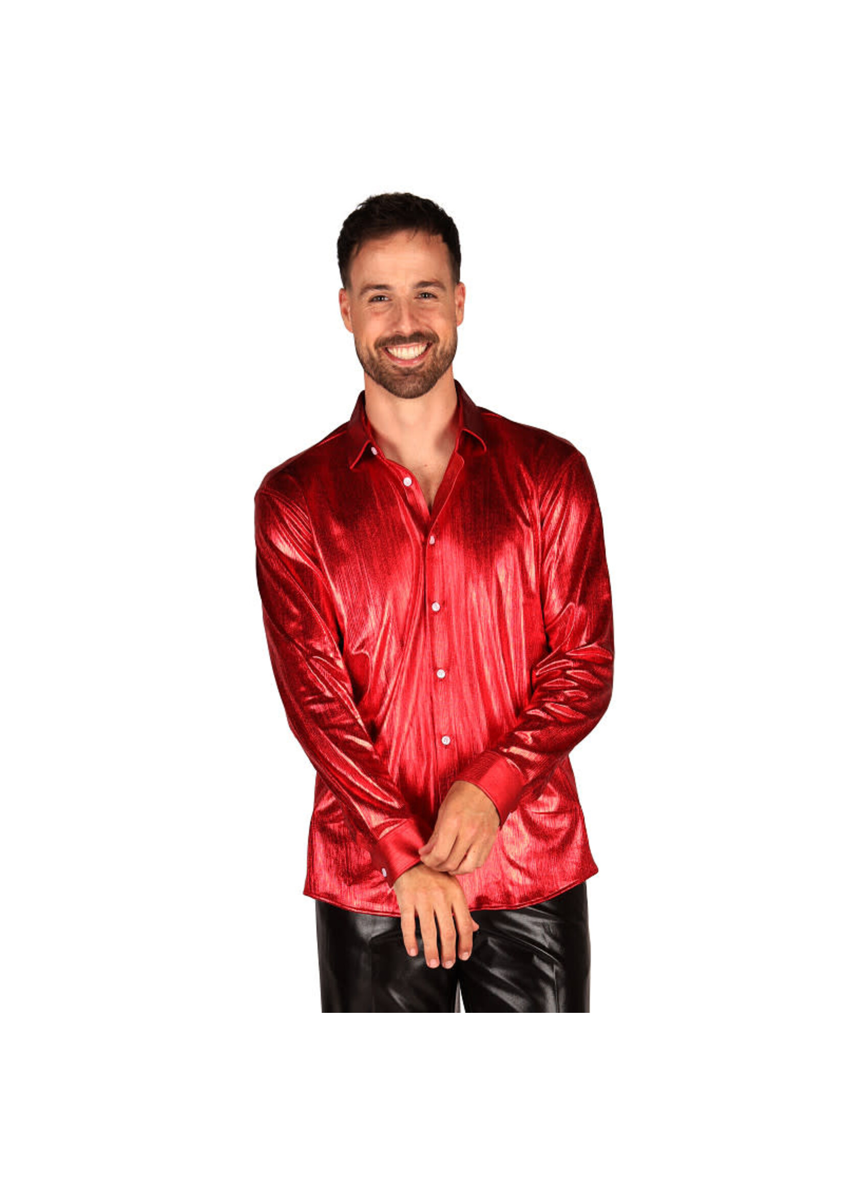 Thetru Blouse heer "Shining Star" Rood