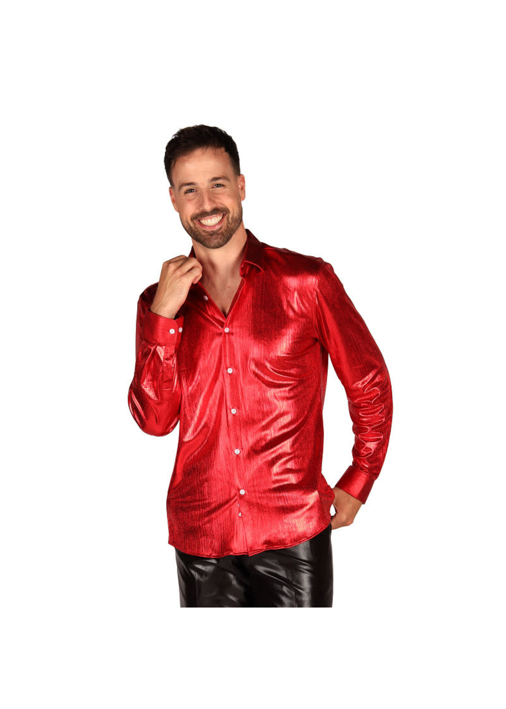 Thetru Blouse heer "Shining Star" Rood