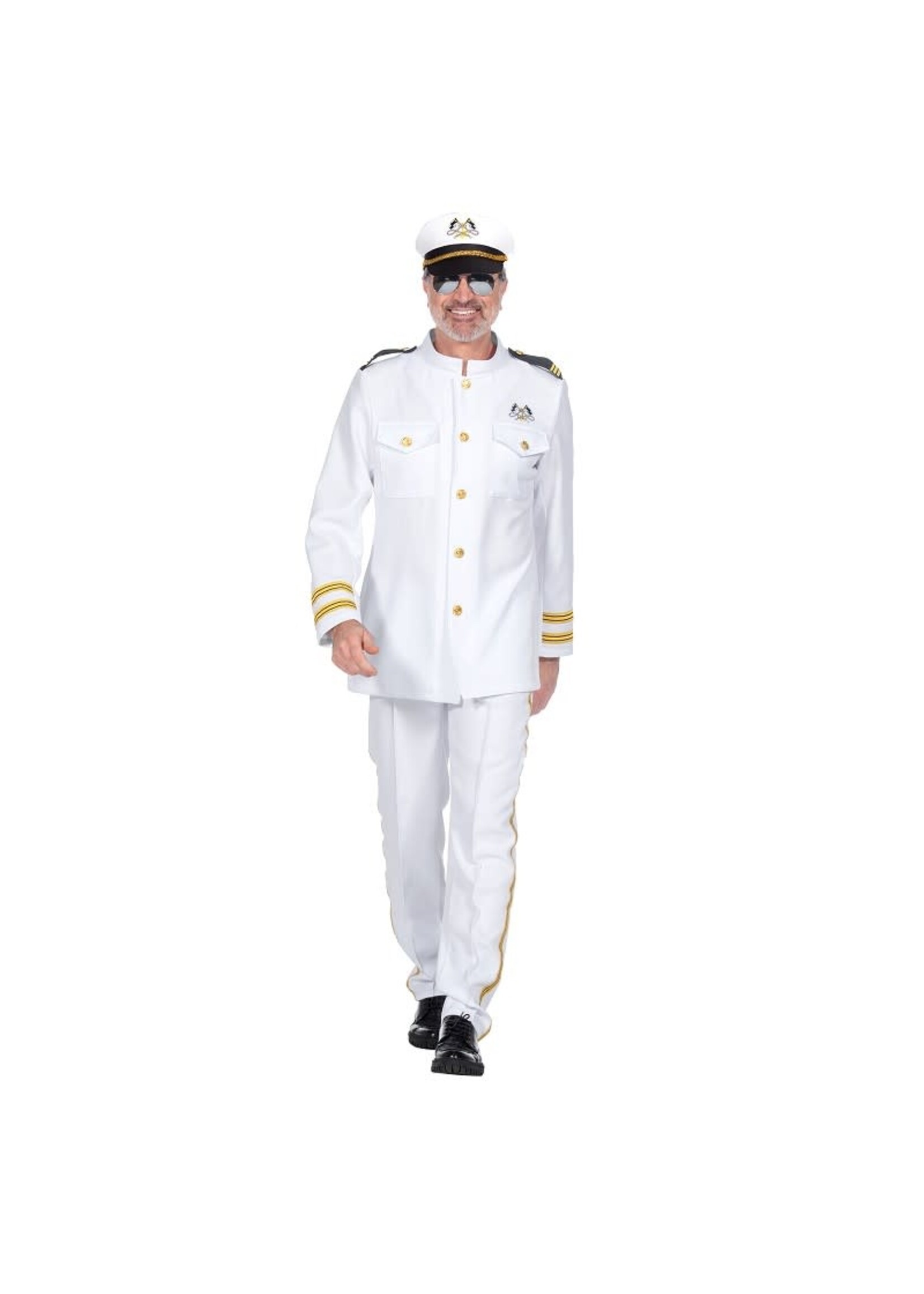 Feestkleding Breda Luxe navy officier kostuum