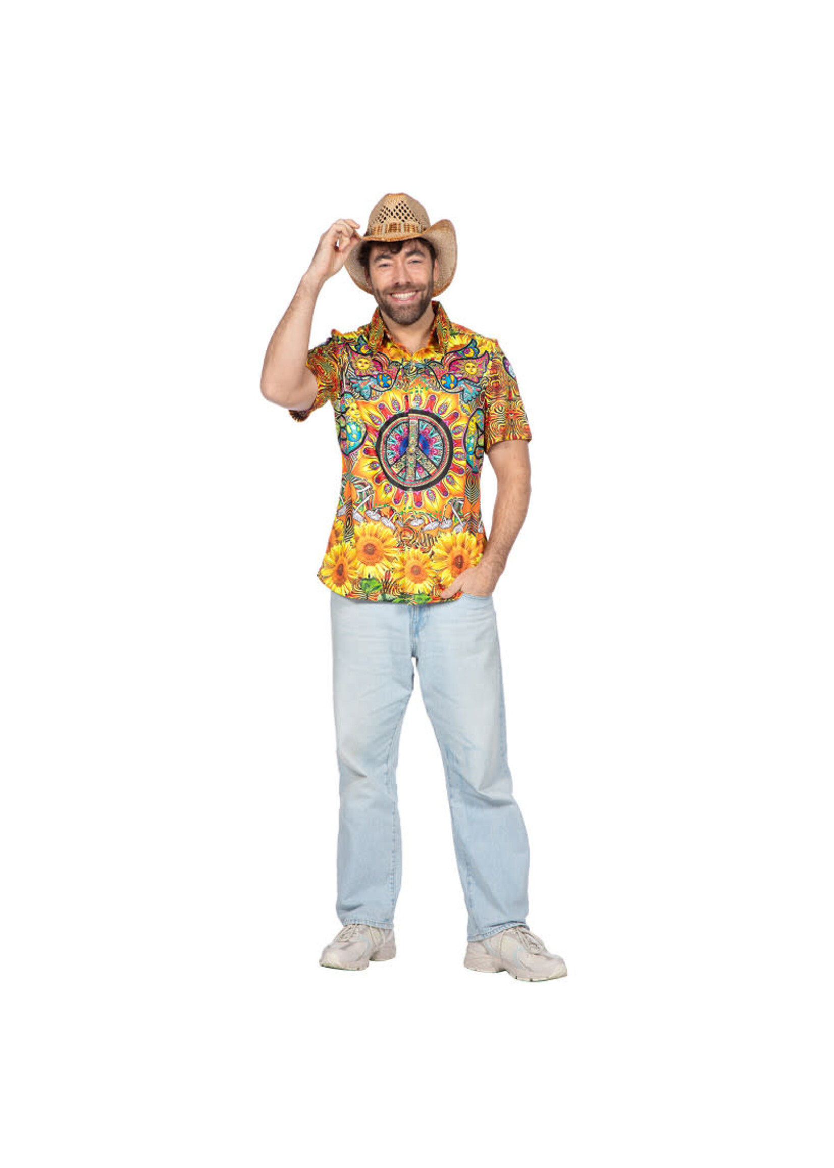 Wilbers & Wilbers Party shirt hippie zonnebloem