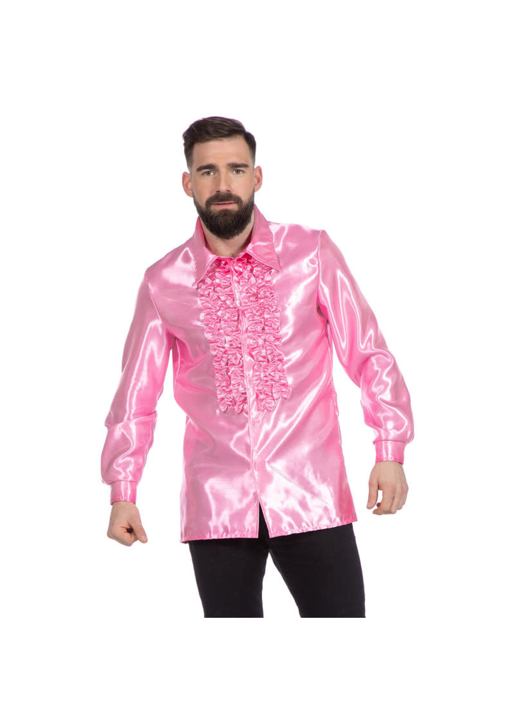 Wilbers & Wilbers Ruchesblouse satijn Rose