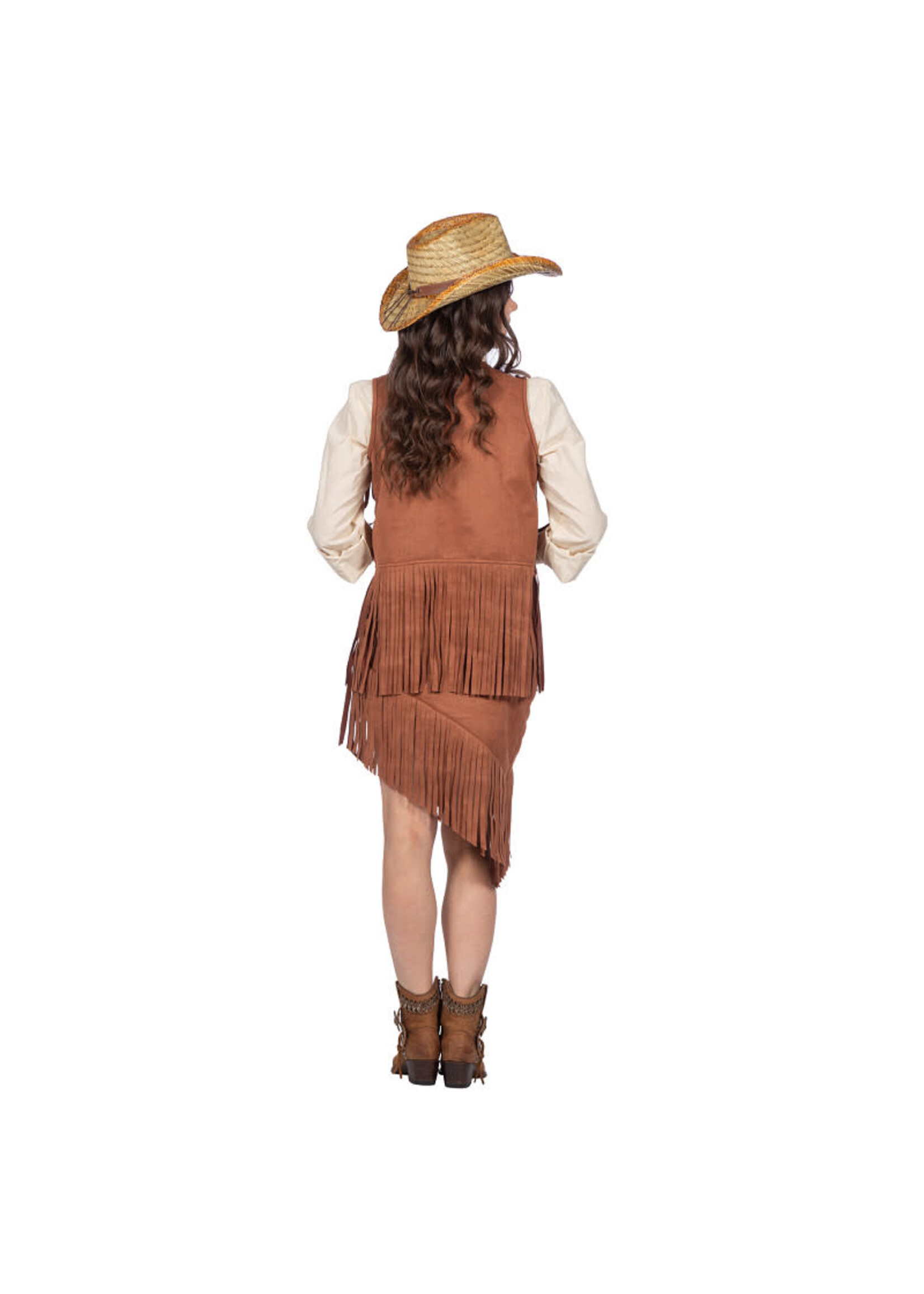 Wilbers & Wilbers Cowgirl set bruin (vest +rok) Dames