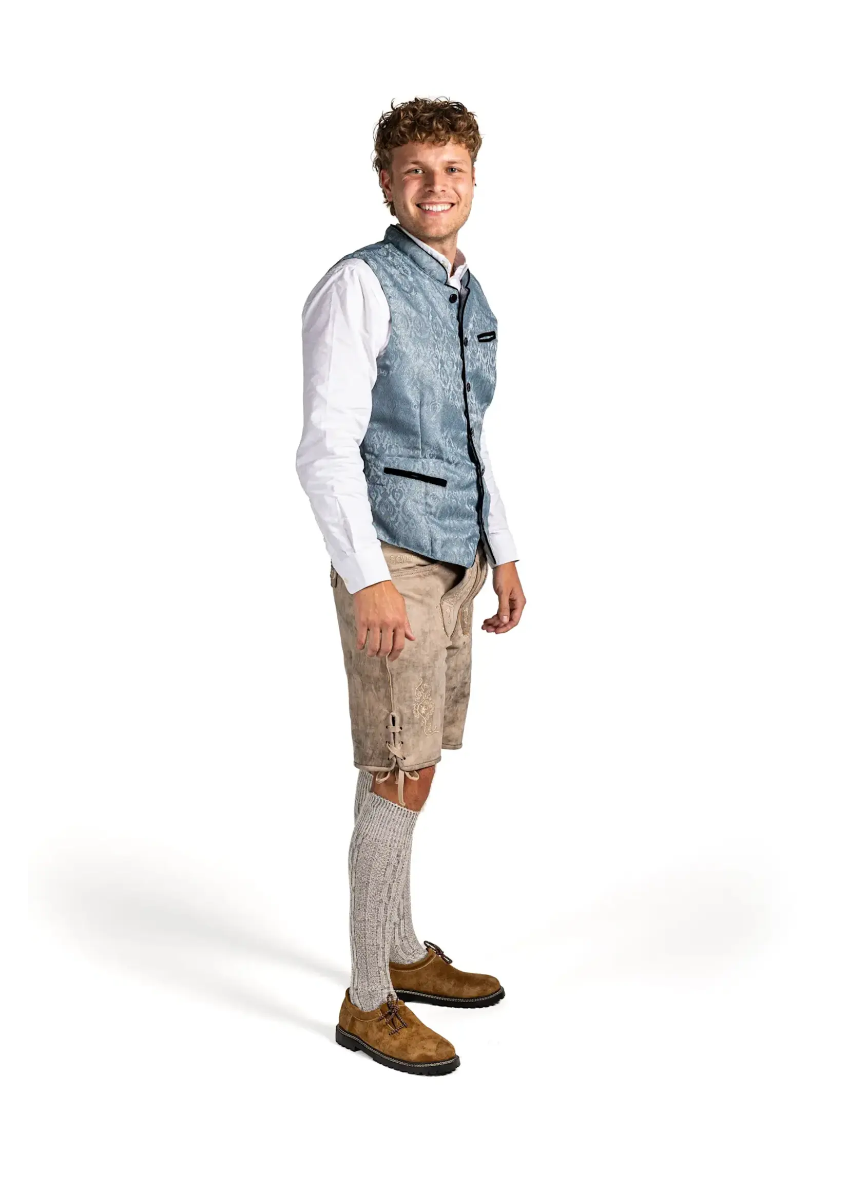 Samex Heren Oktoberfest Gilet Blauw