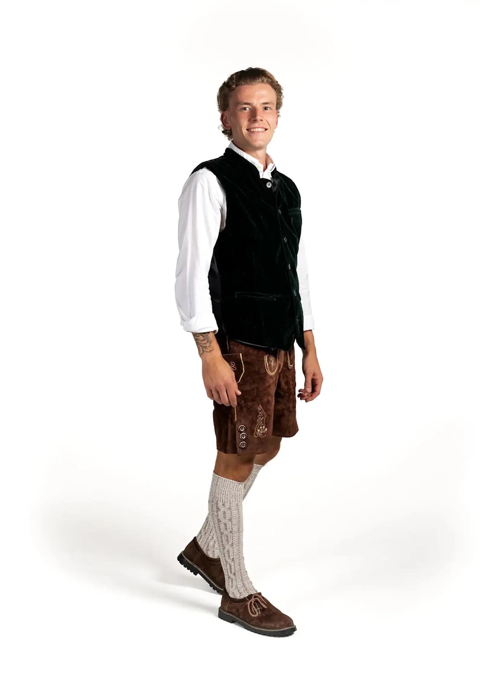 Samex Heren Oktoberfest Gilet Alex Groen