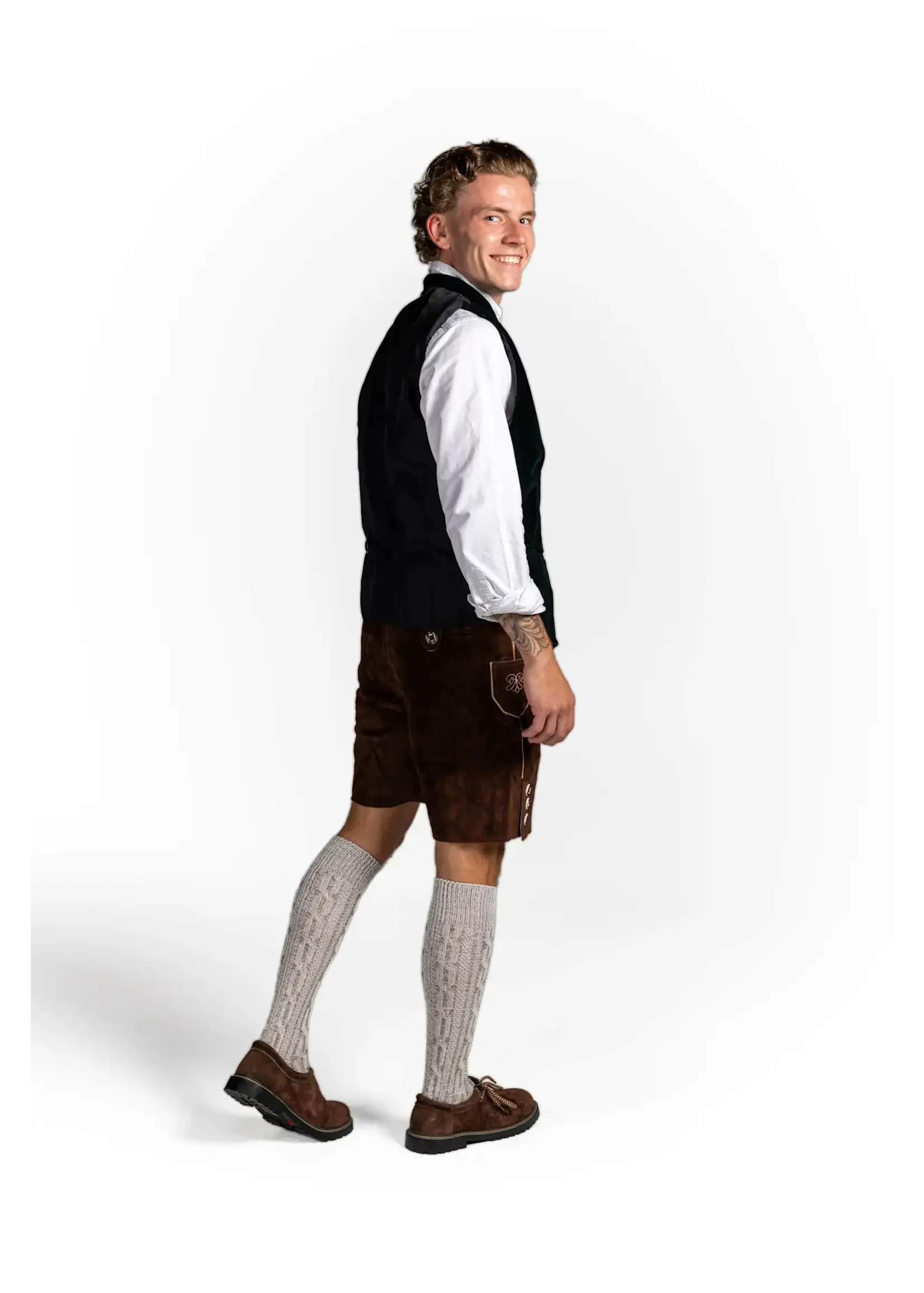 Samex Heren Oktoberfest Gilet Alex Groen