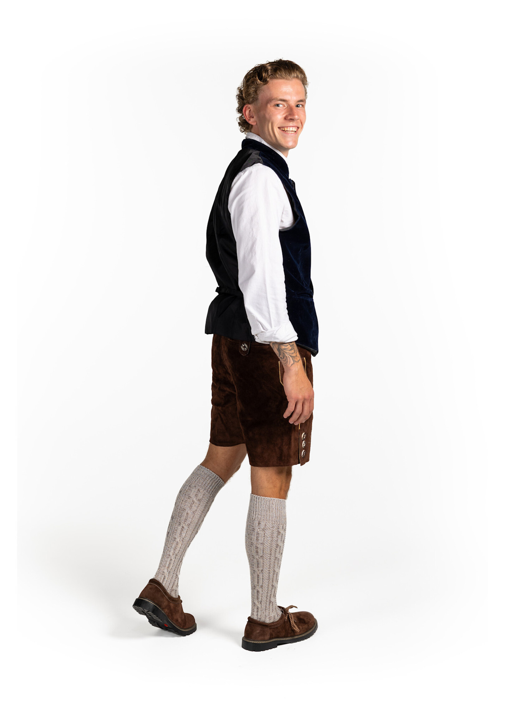 Samex Heren Oktoberfest Gilet Alex Blauw