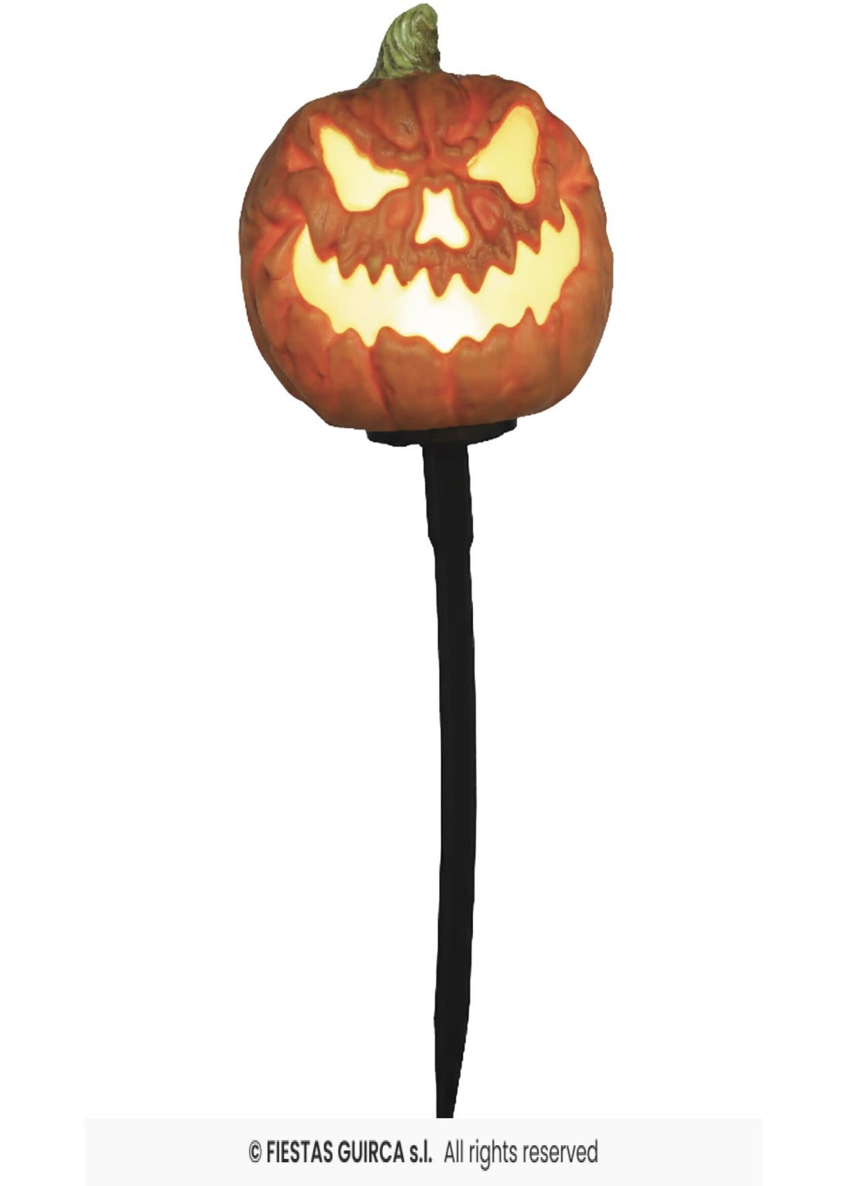 Fiestas Guirca 3 pompoenen met licht en geluid, pvc, 13 cm