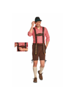 Feestkleding Breda Lederhosen Johann Bruin met Verstelbare Bretels