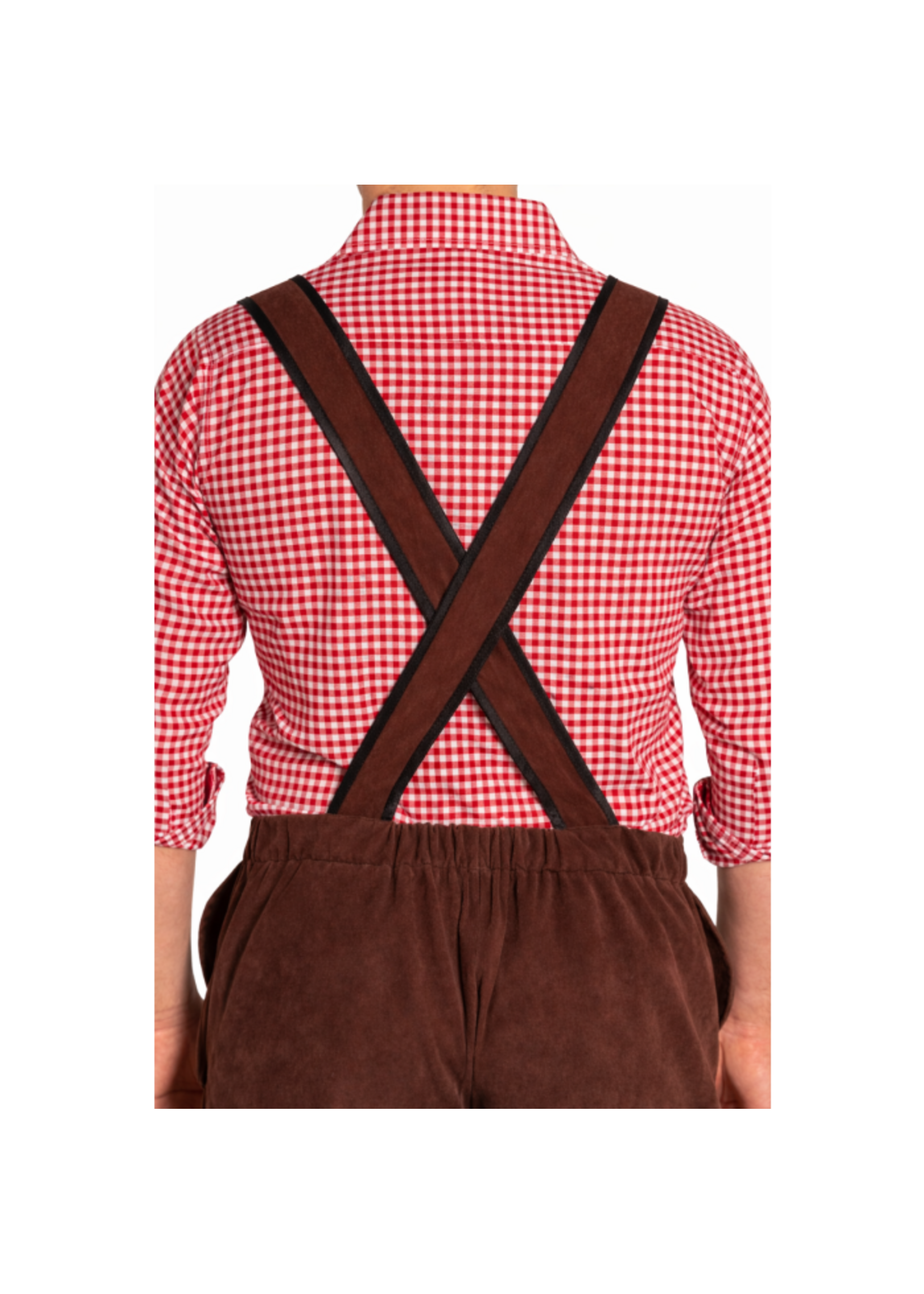 Feestkleding Breda Lederhosen Johann Bruin met Verstelbare Bretels