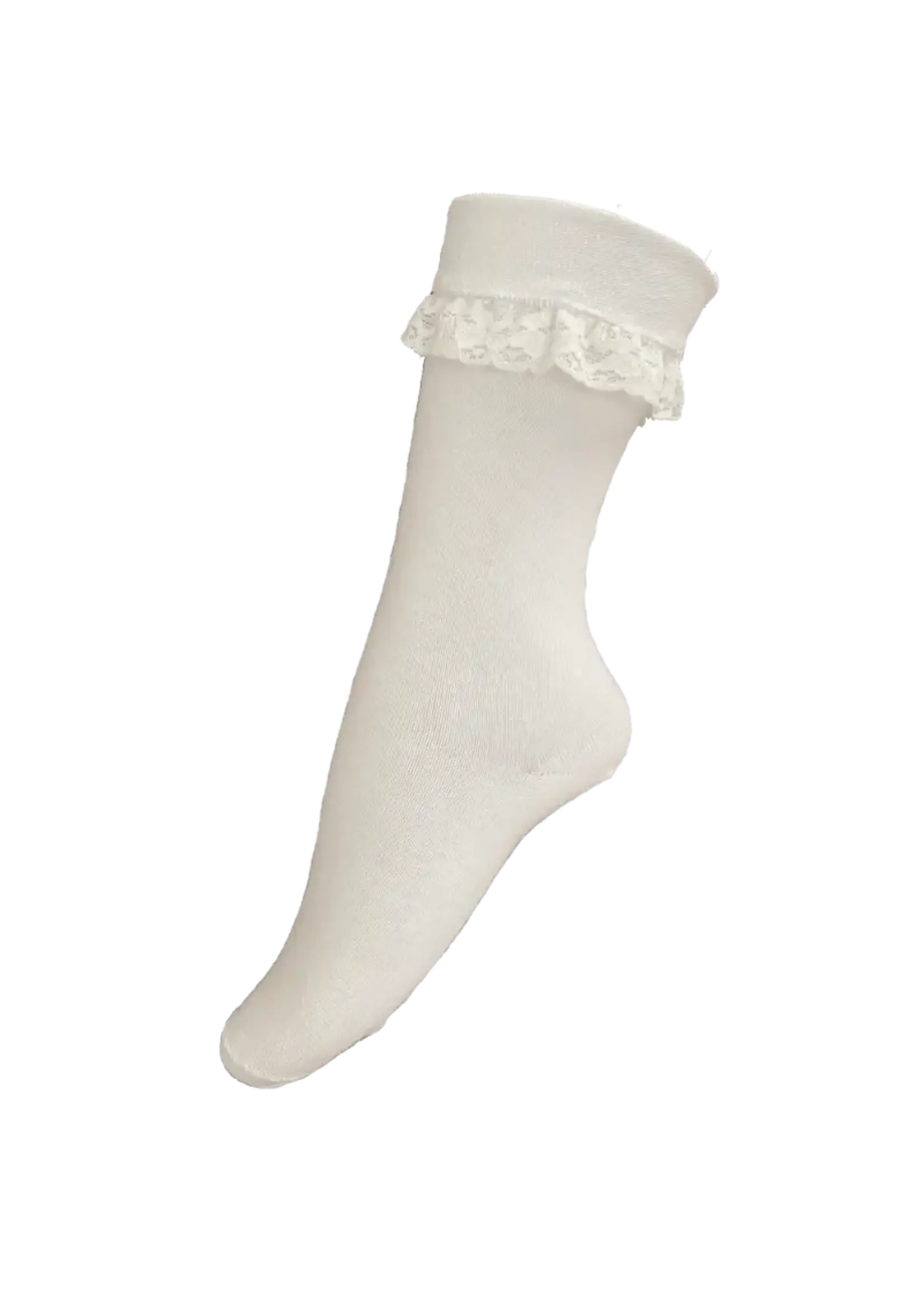 Haus Huberts Tiroler kousen kort wit met kant / bobby socks