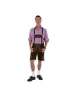 Haus Huberts Lederhosen kort bruin Geitenleer
